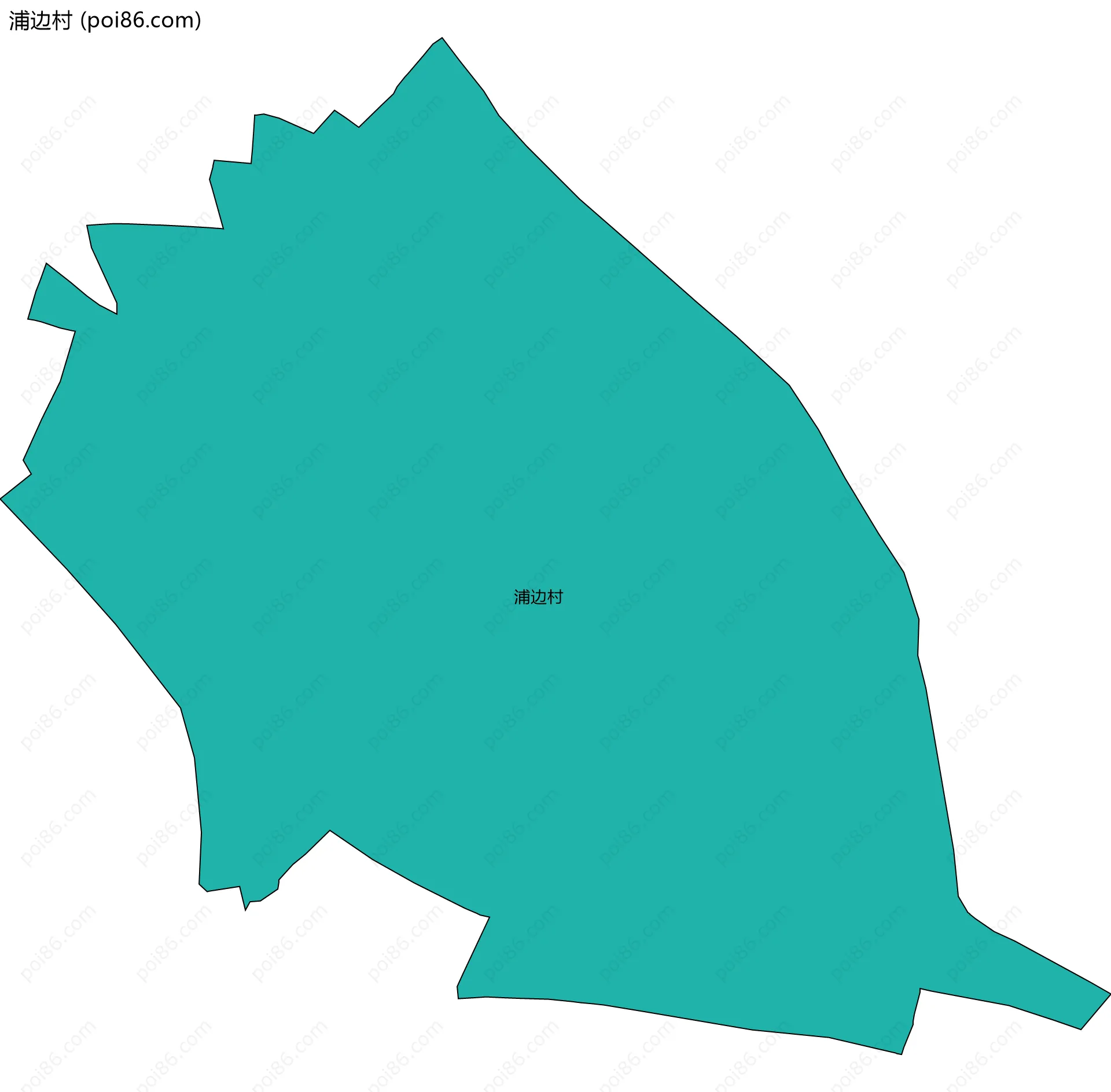 浦边村边界地图