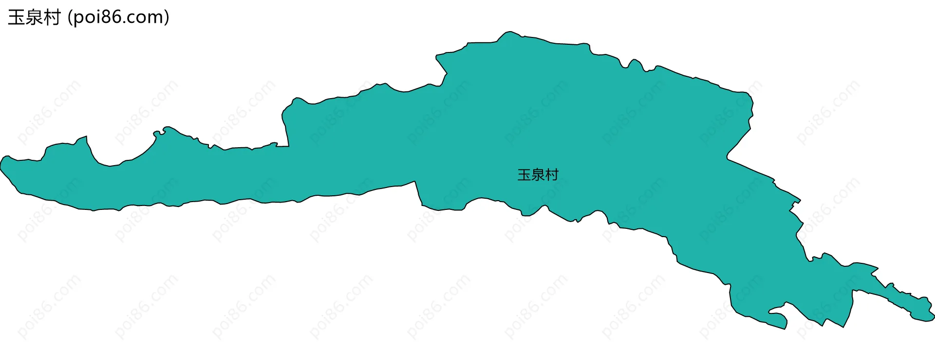 玉泉村边界地图