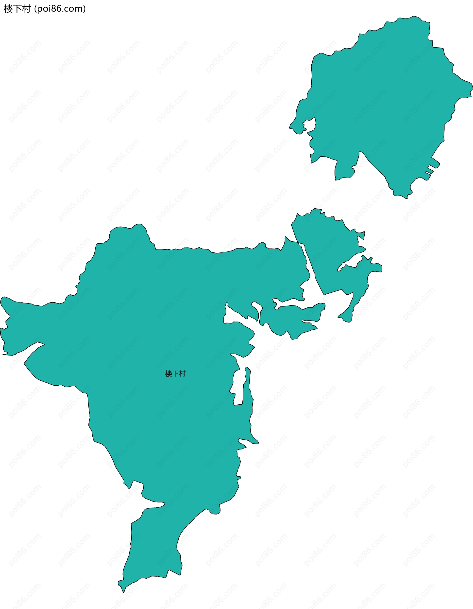 楼下村边界地图