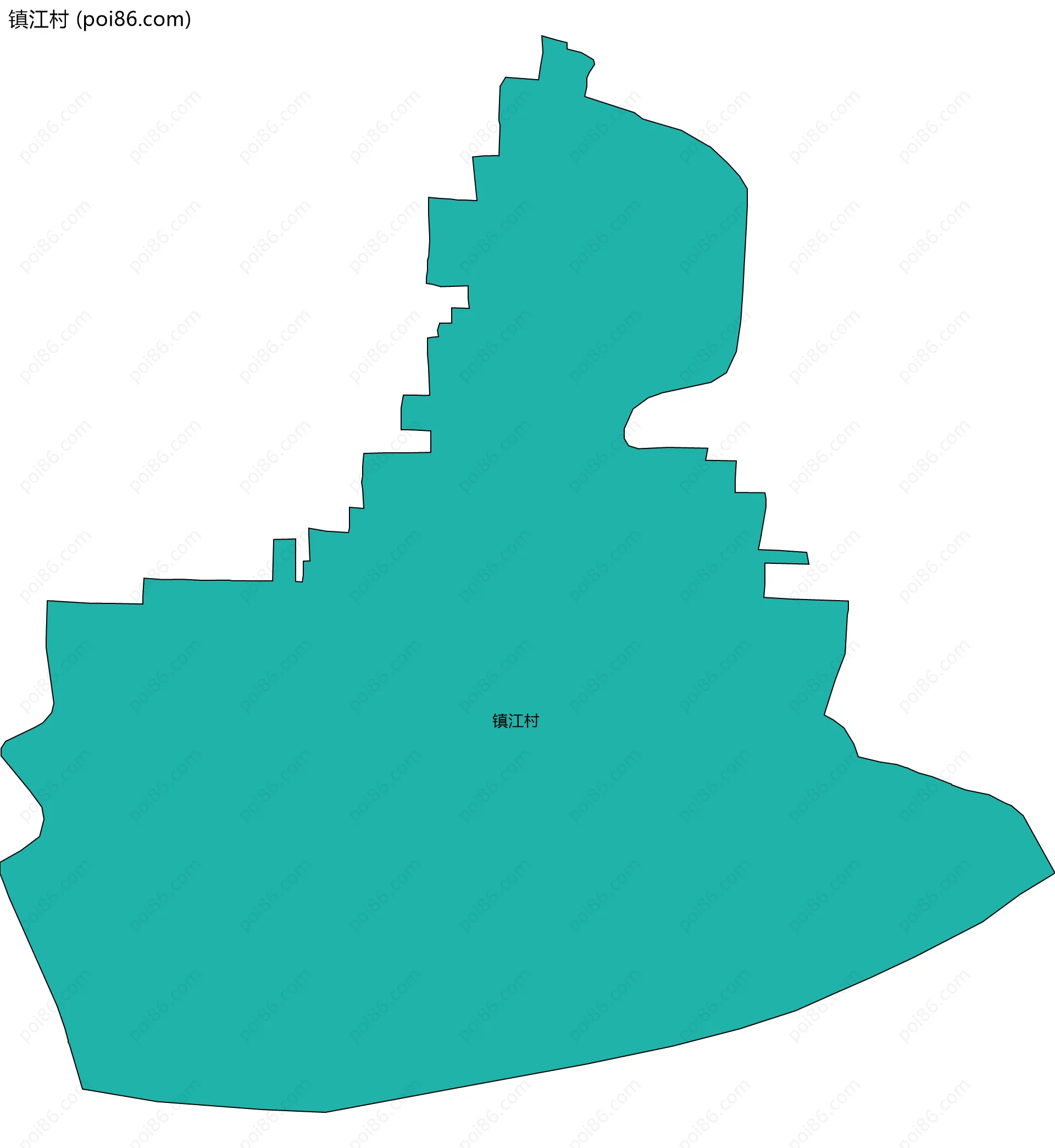 镇江村边界地图