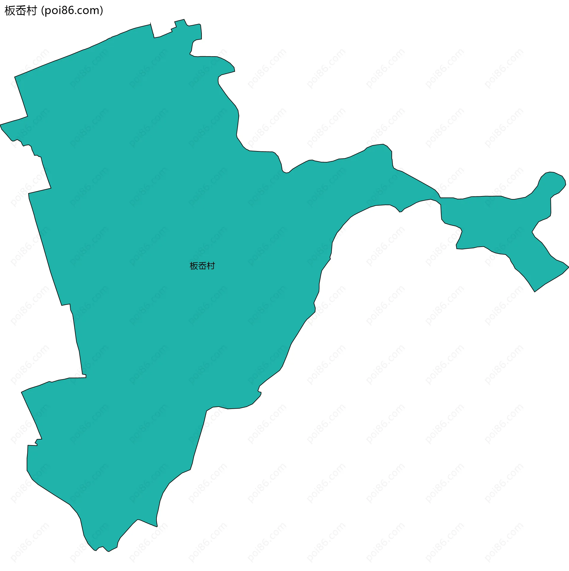 板岙村边界地图