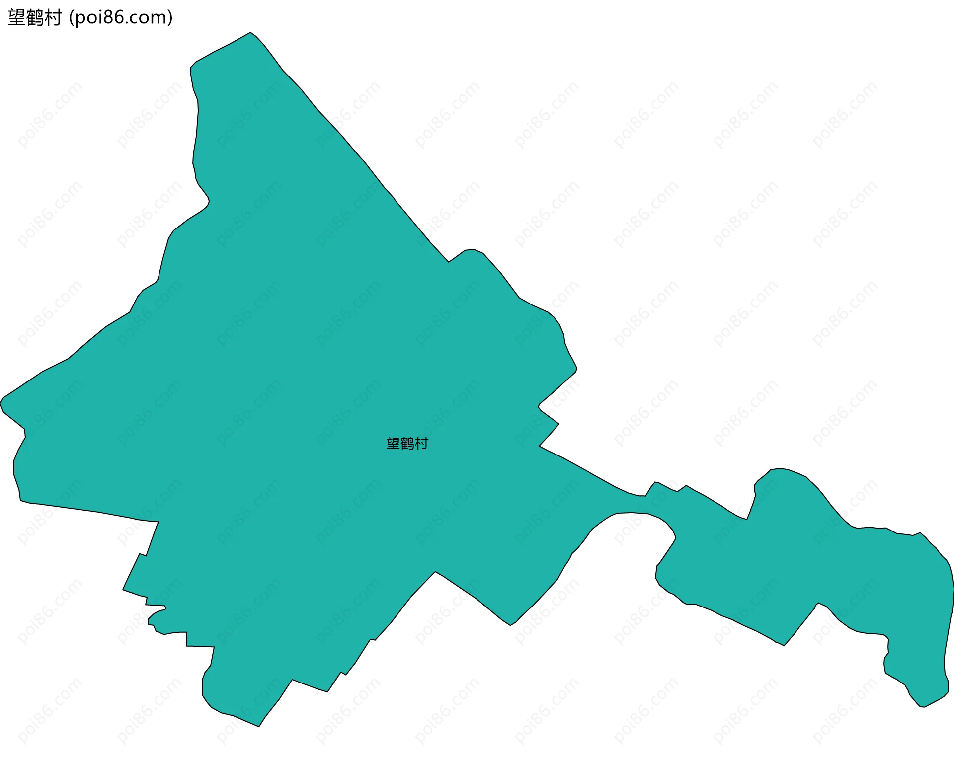 望鹤村边界地图