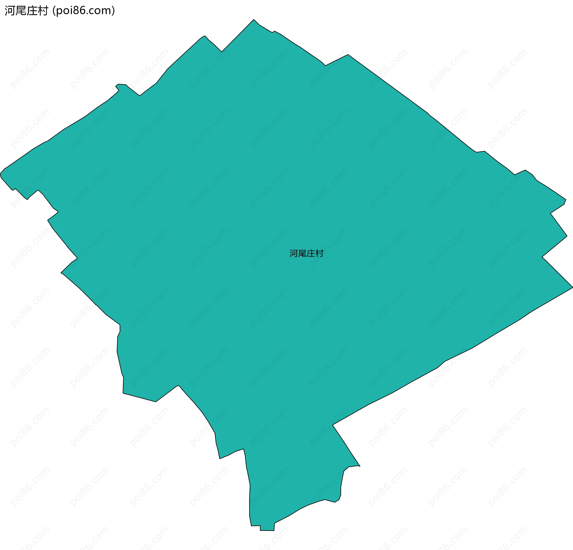 河尾庄村边界地图