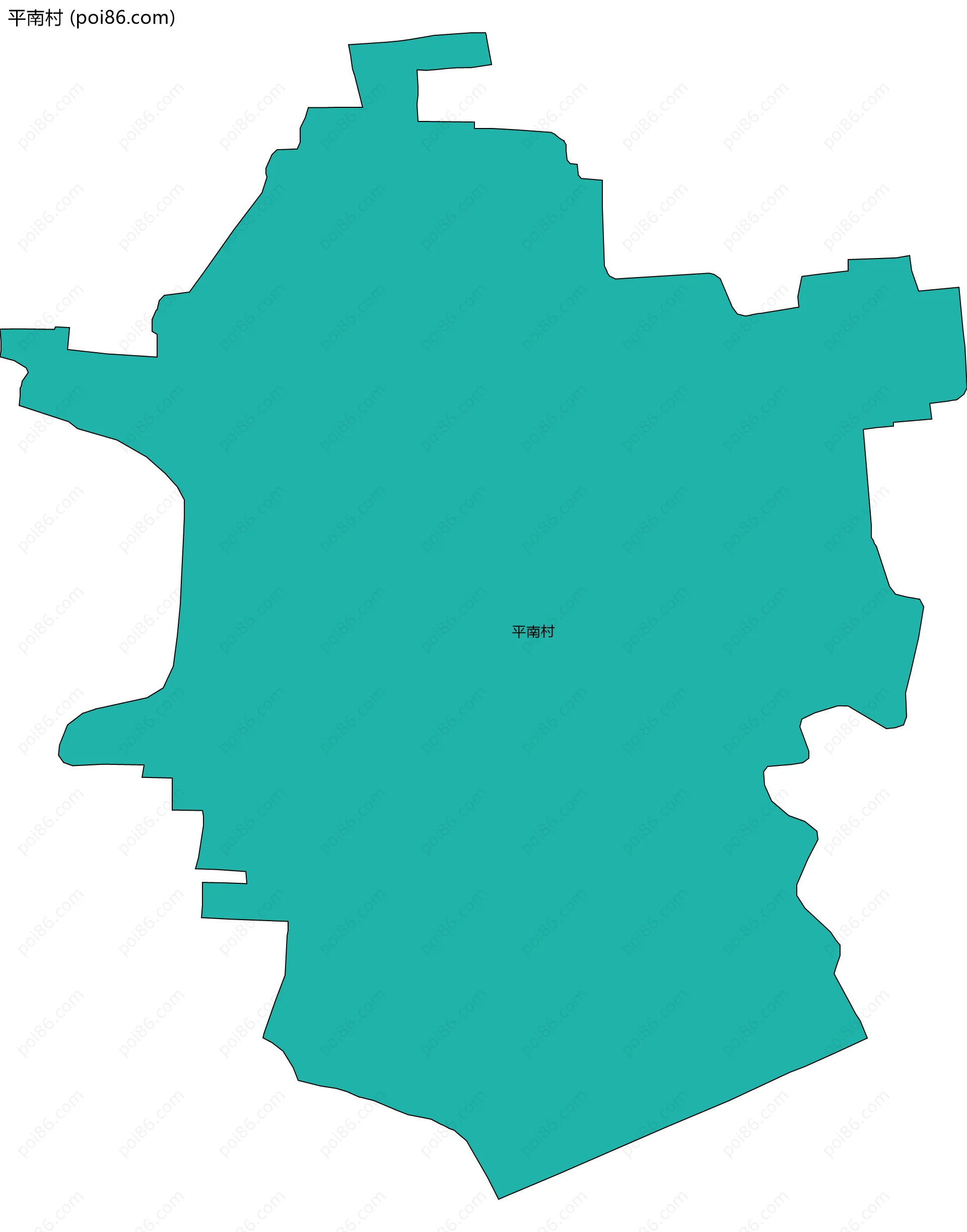 平南村边界地图