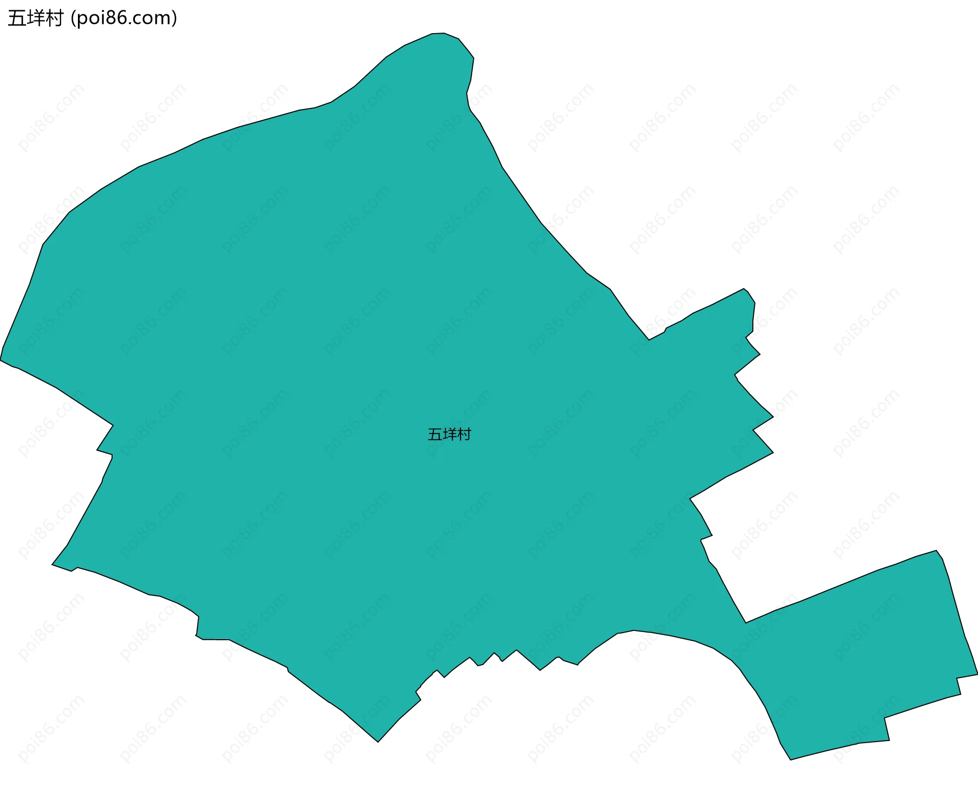 五垟村边界地图