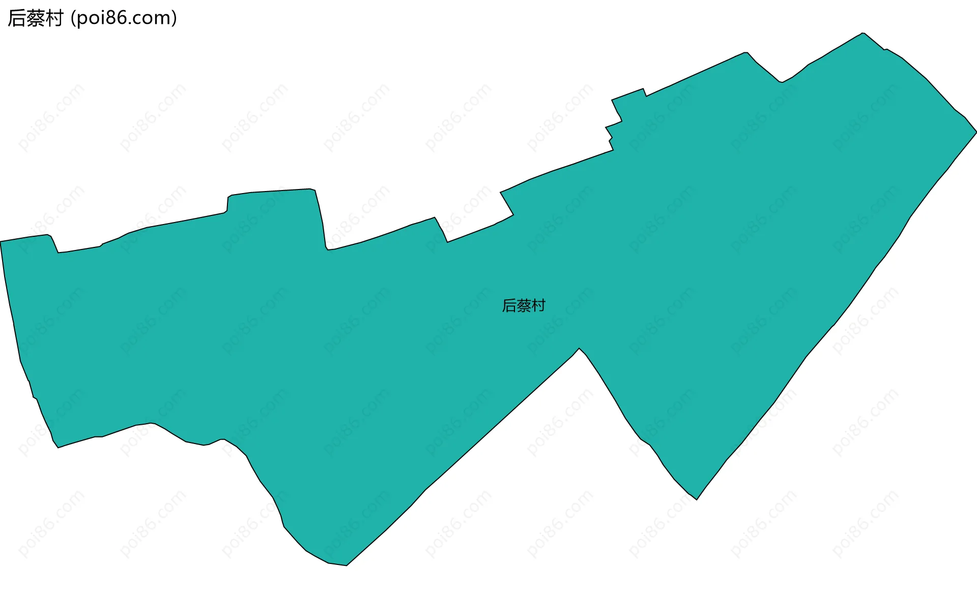 后蔡村边界地图