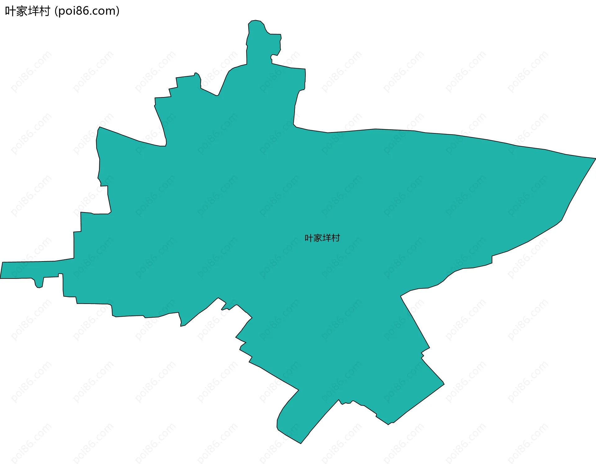叶家垟村边界地图