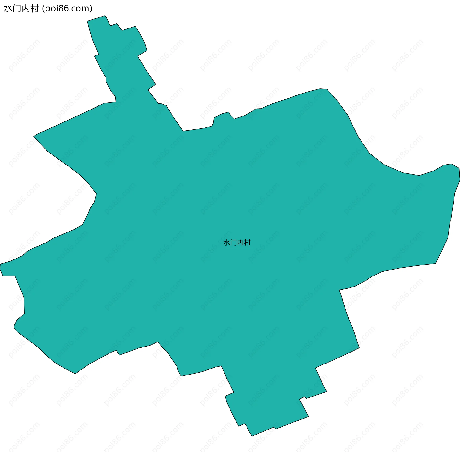水门内村边界地图