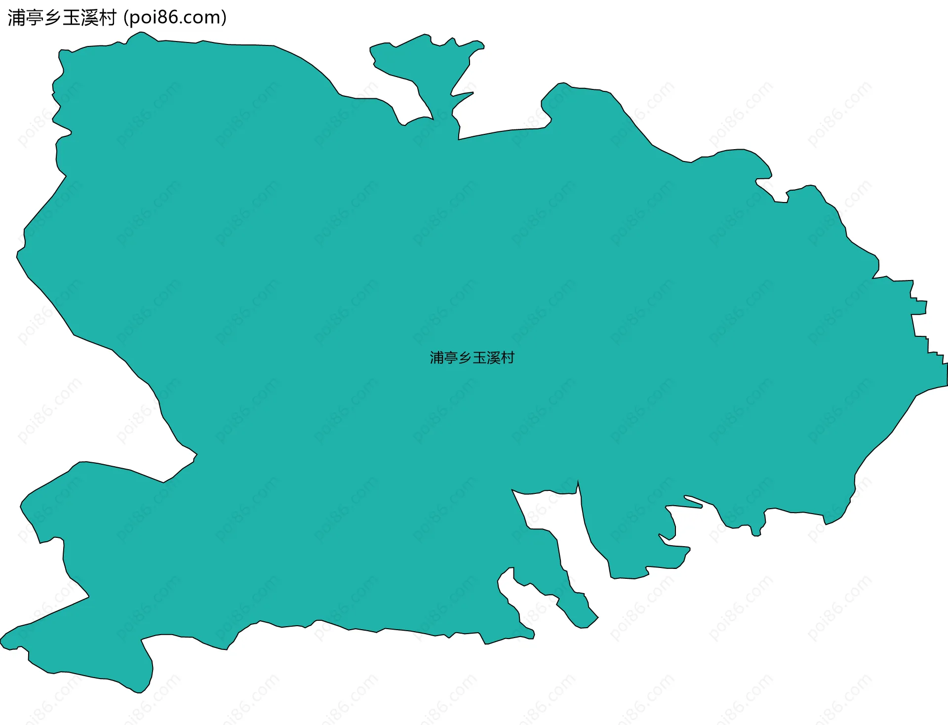 浦亭乡玉溪村边界地图