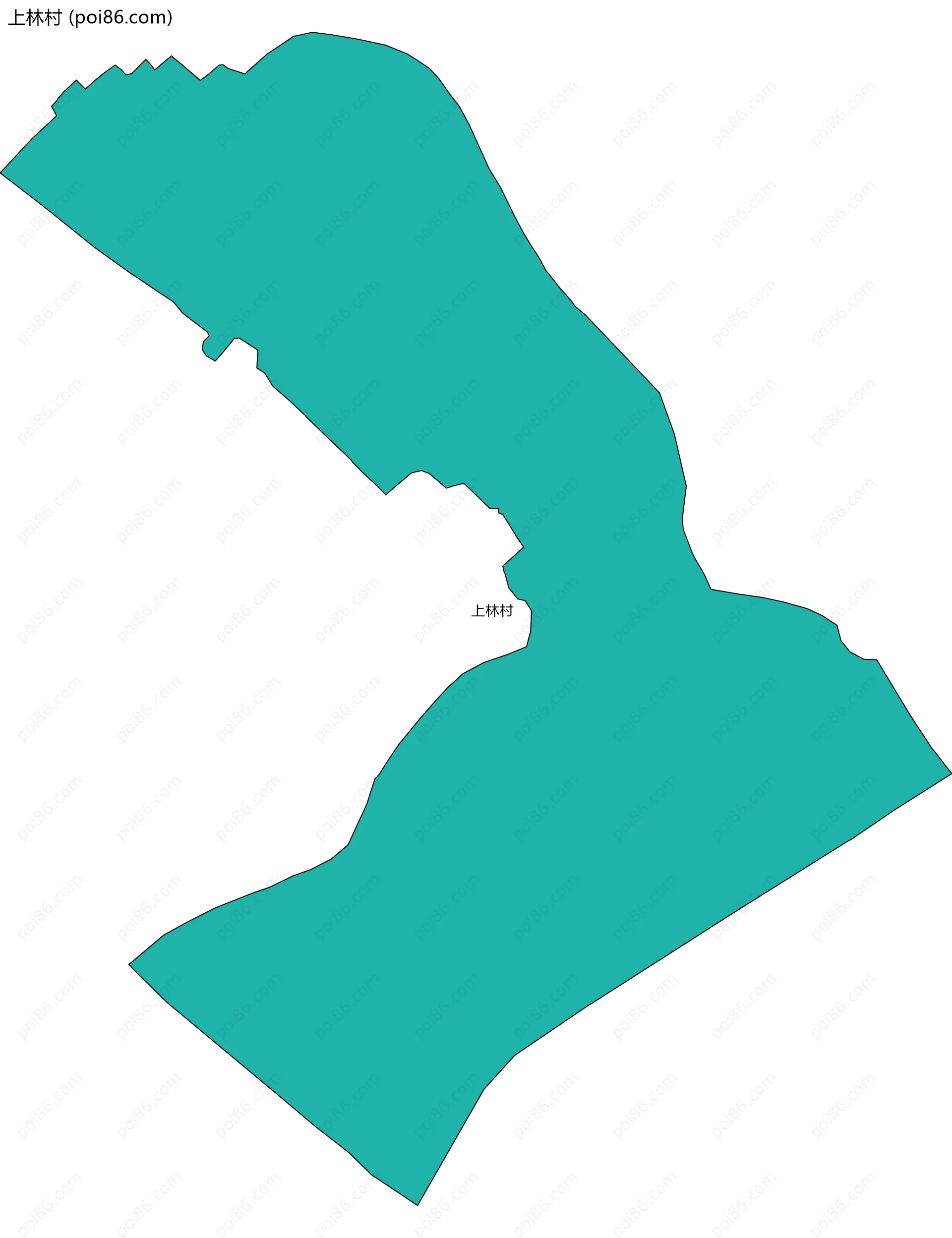 上林村边界地图