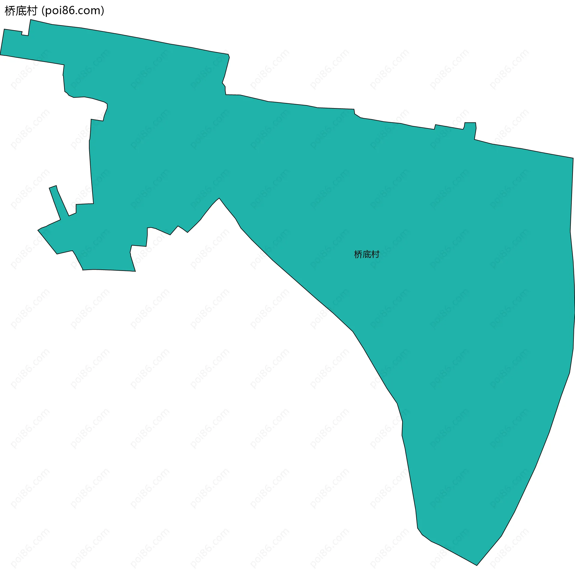桥底村边界地图