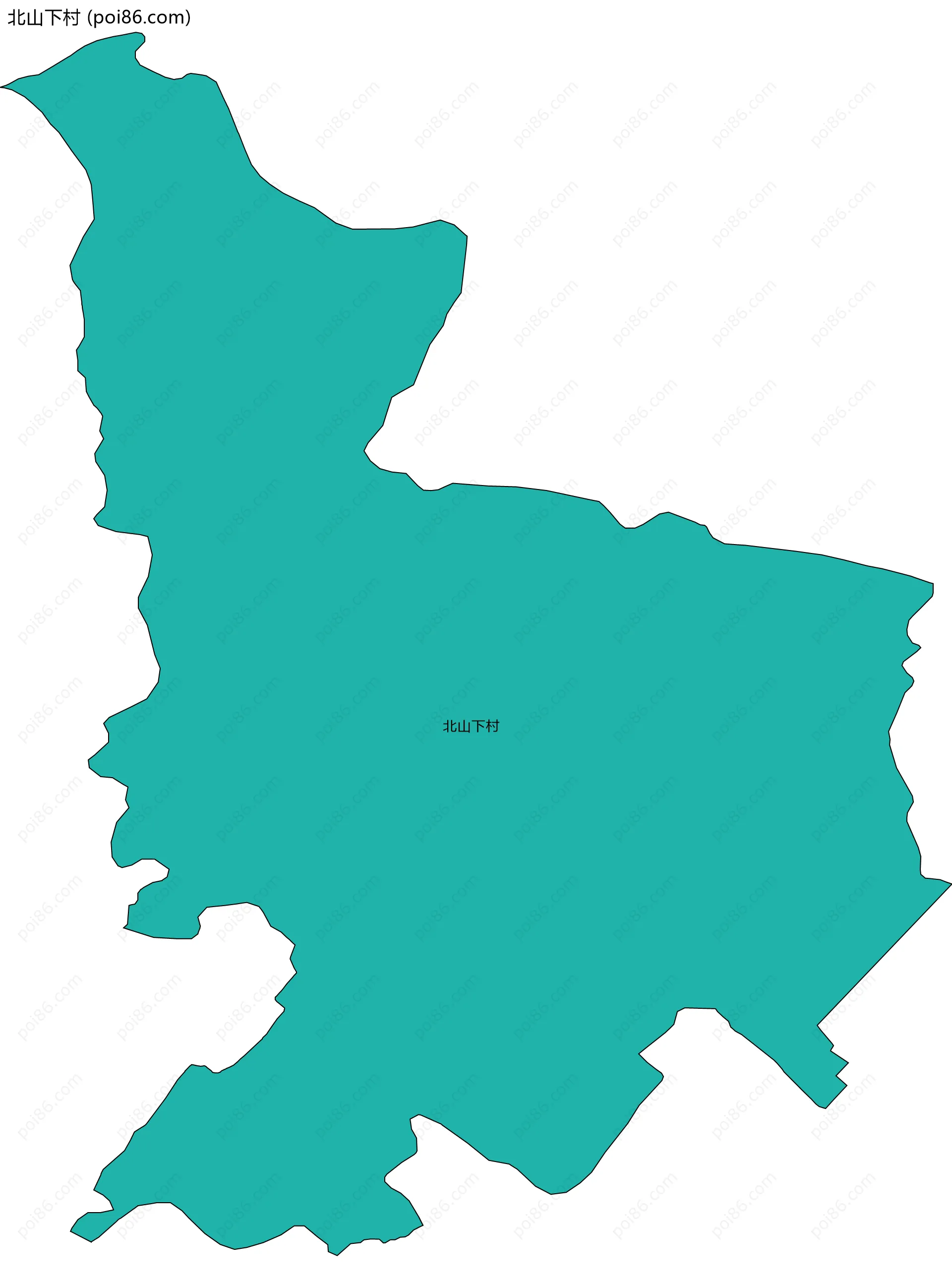 北山下村边界地图