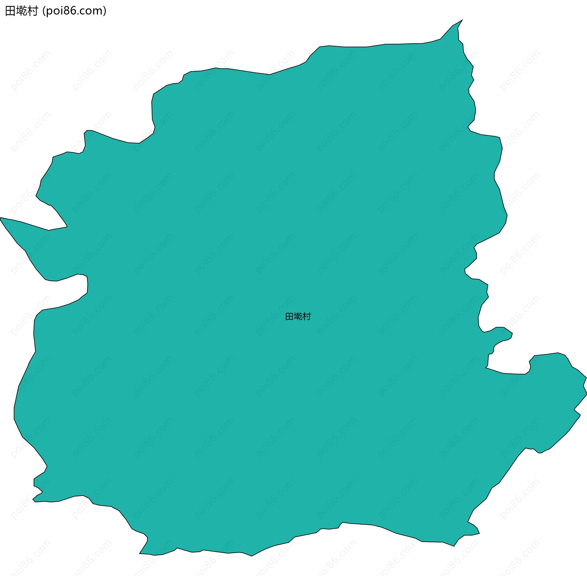 田墘村边界地图