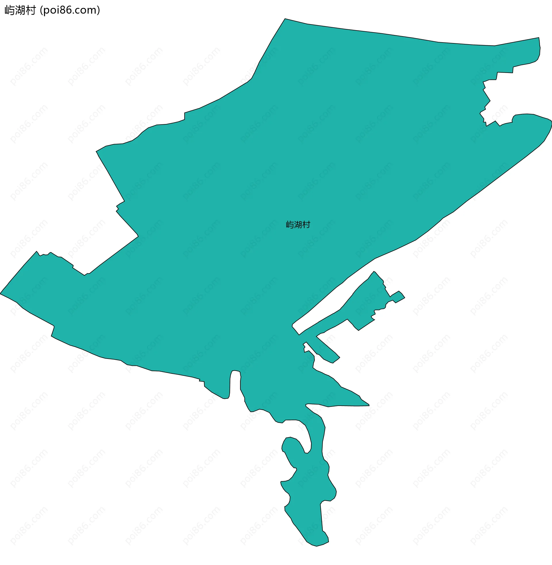 屿湖村边界地图