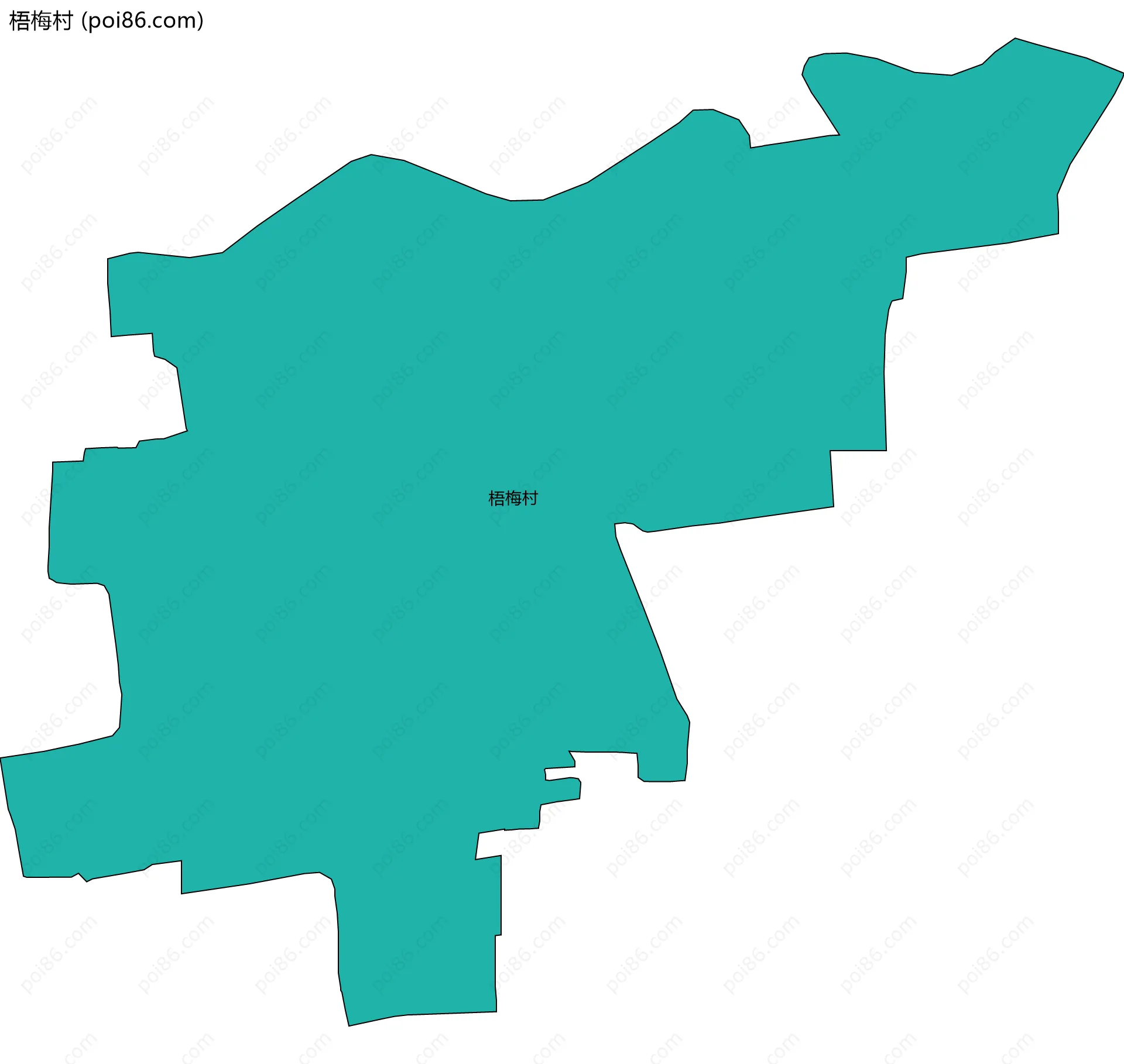 梧梅村边界地图