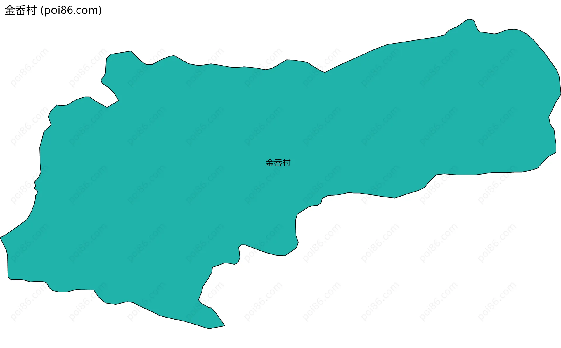 金岙村边界地图