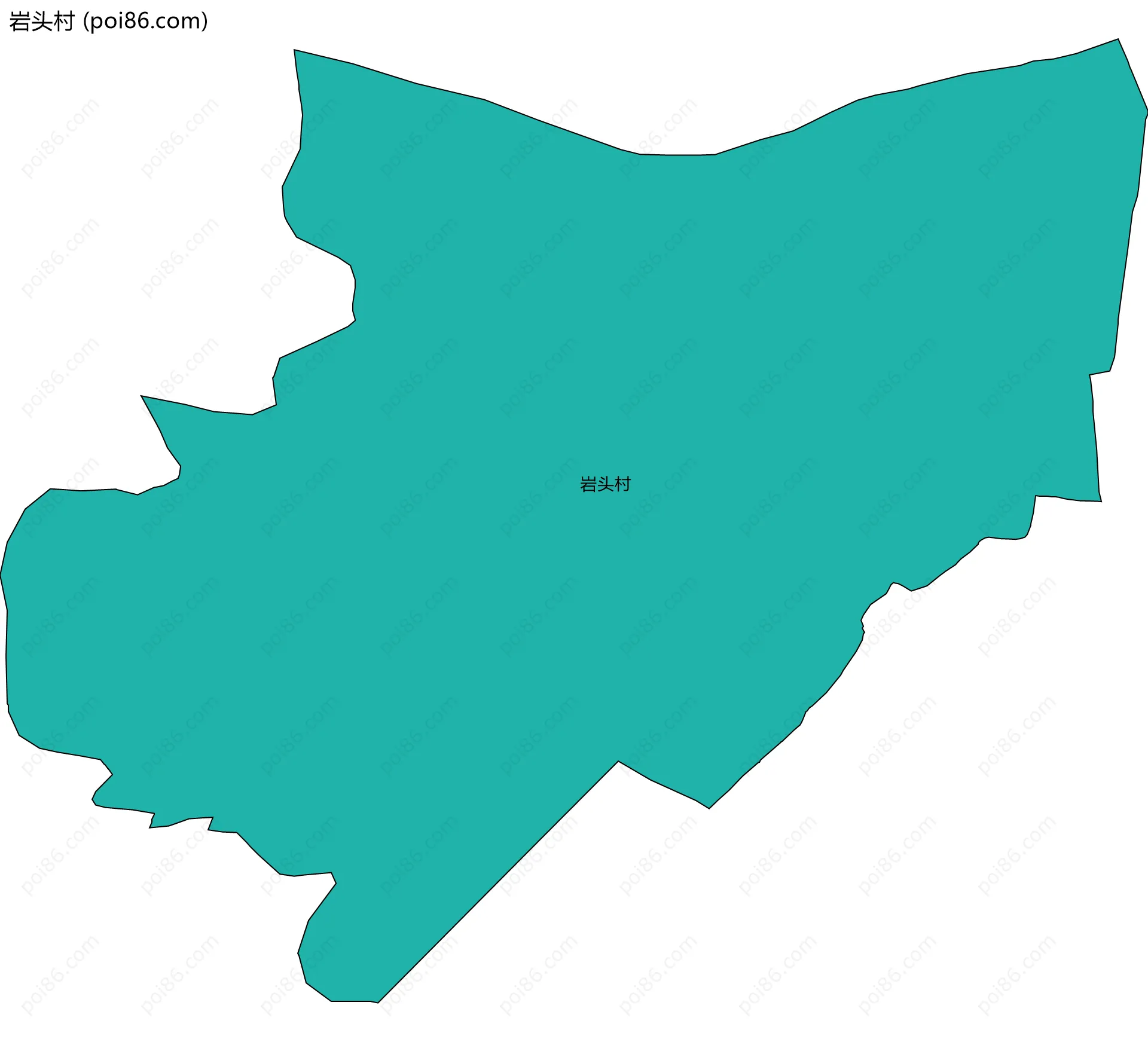 岩头村边界地图