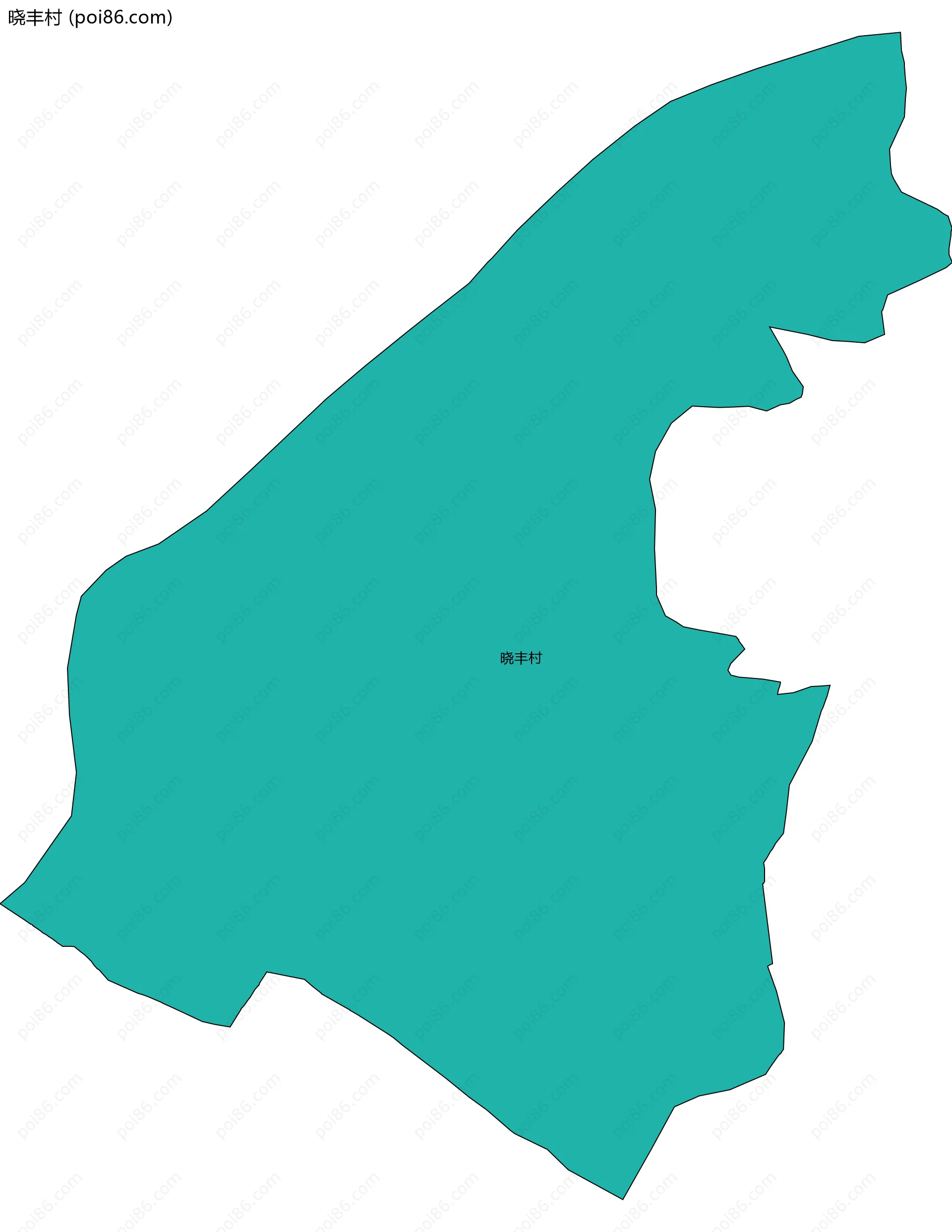 晓丰村边界地图