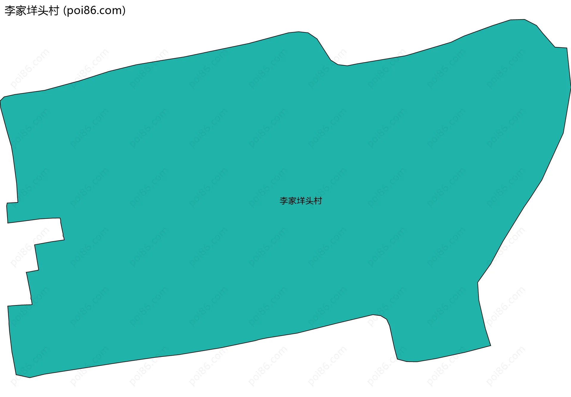 李家垟头村边界地图