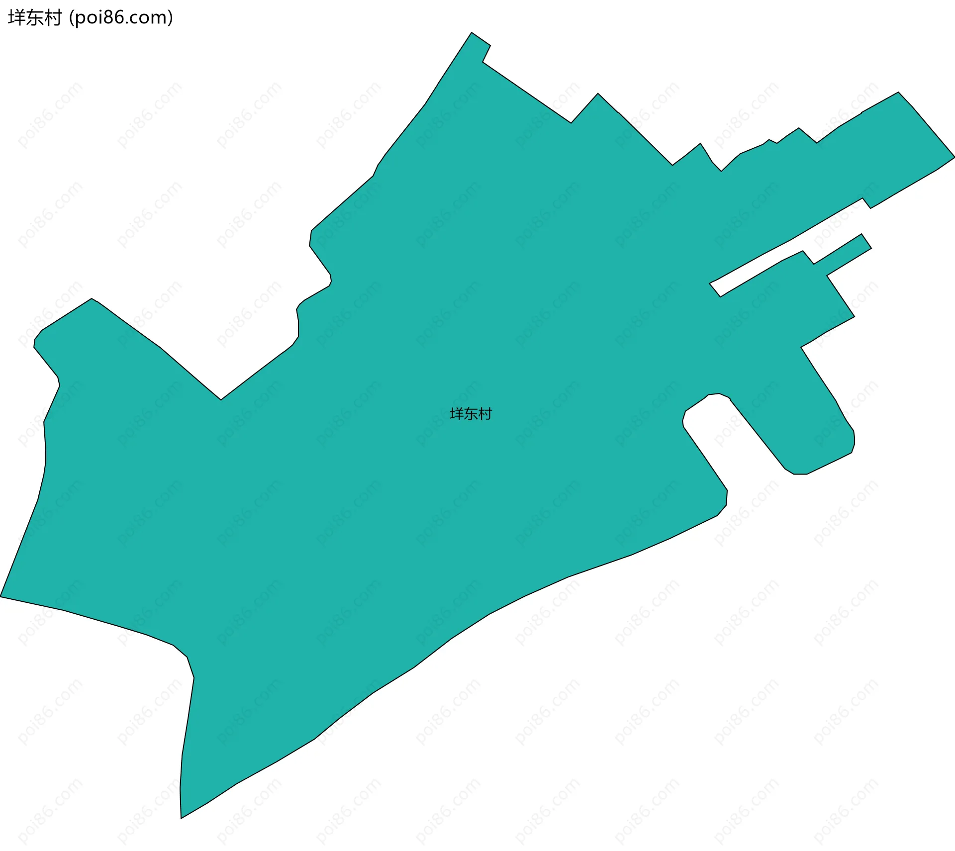 垟东村边界地图