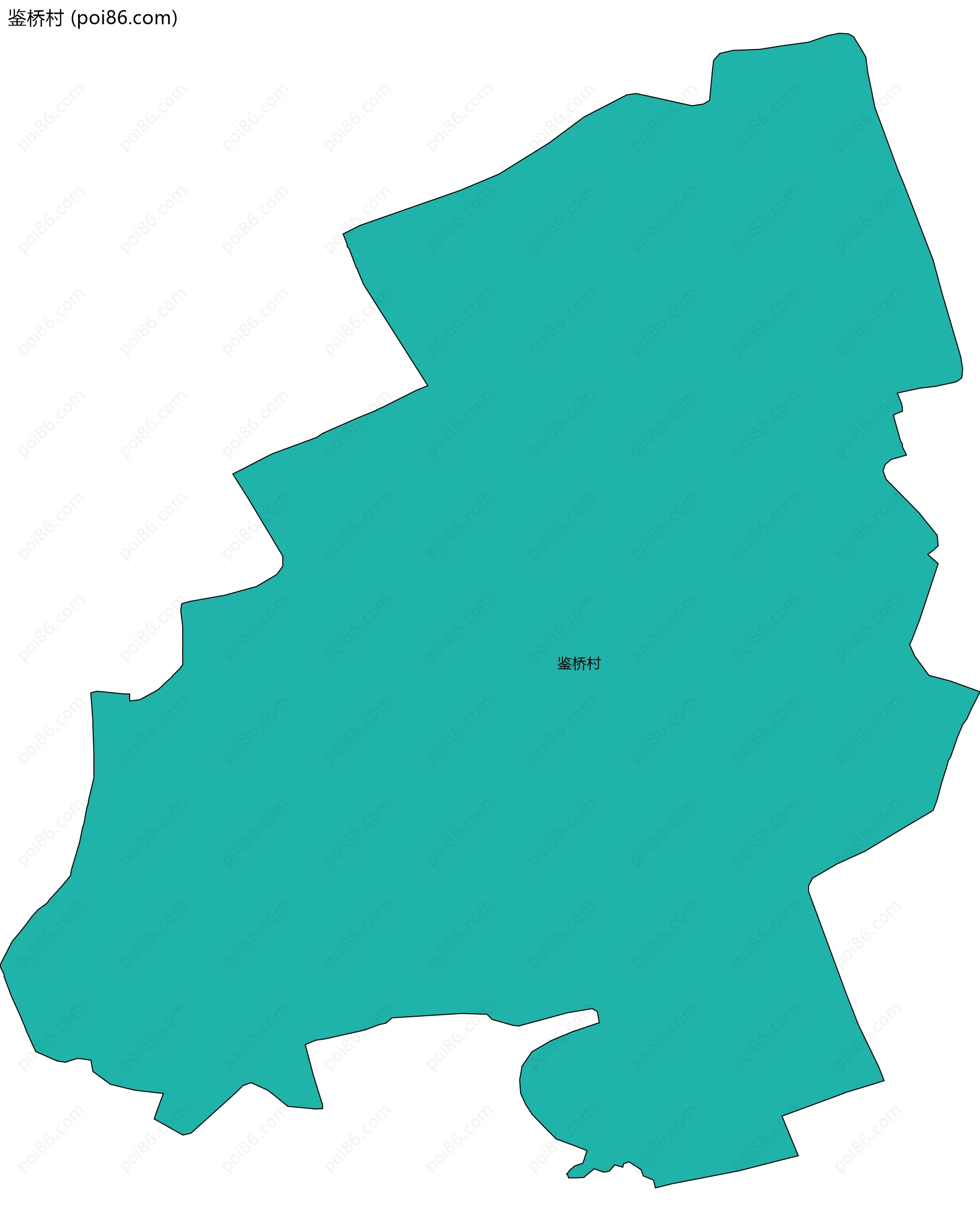 鉴桥村边界地图