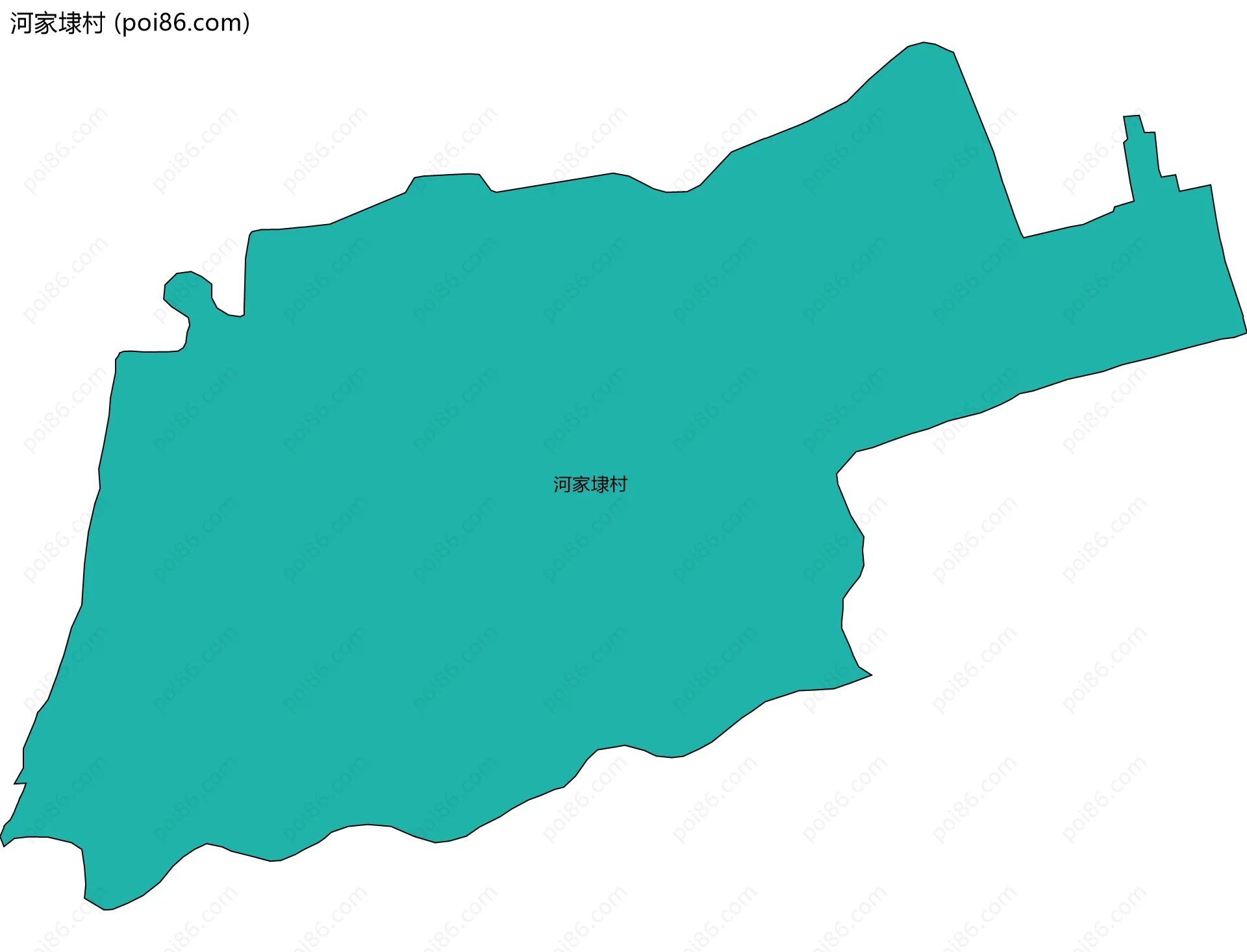 河家埭村边界地图
