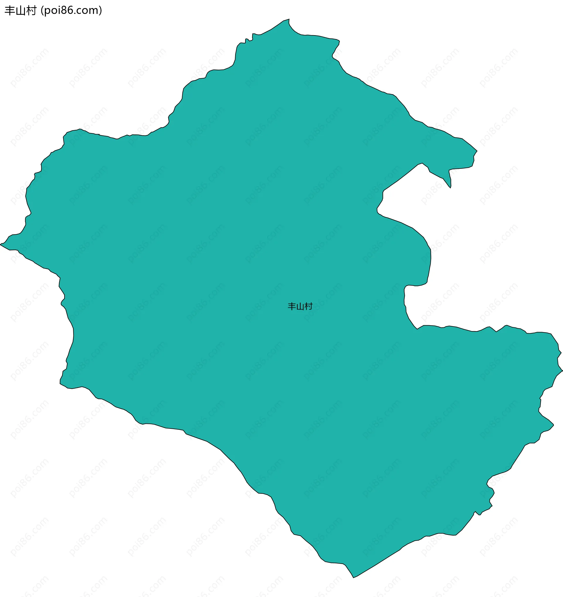 丰山村边界地图