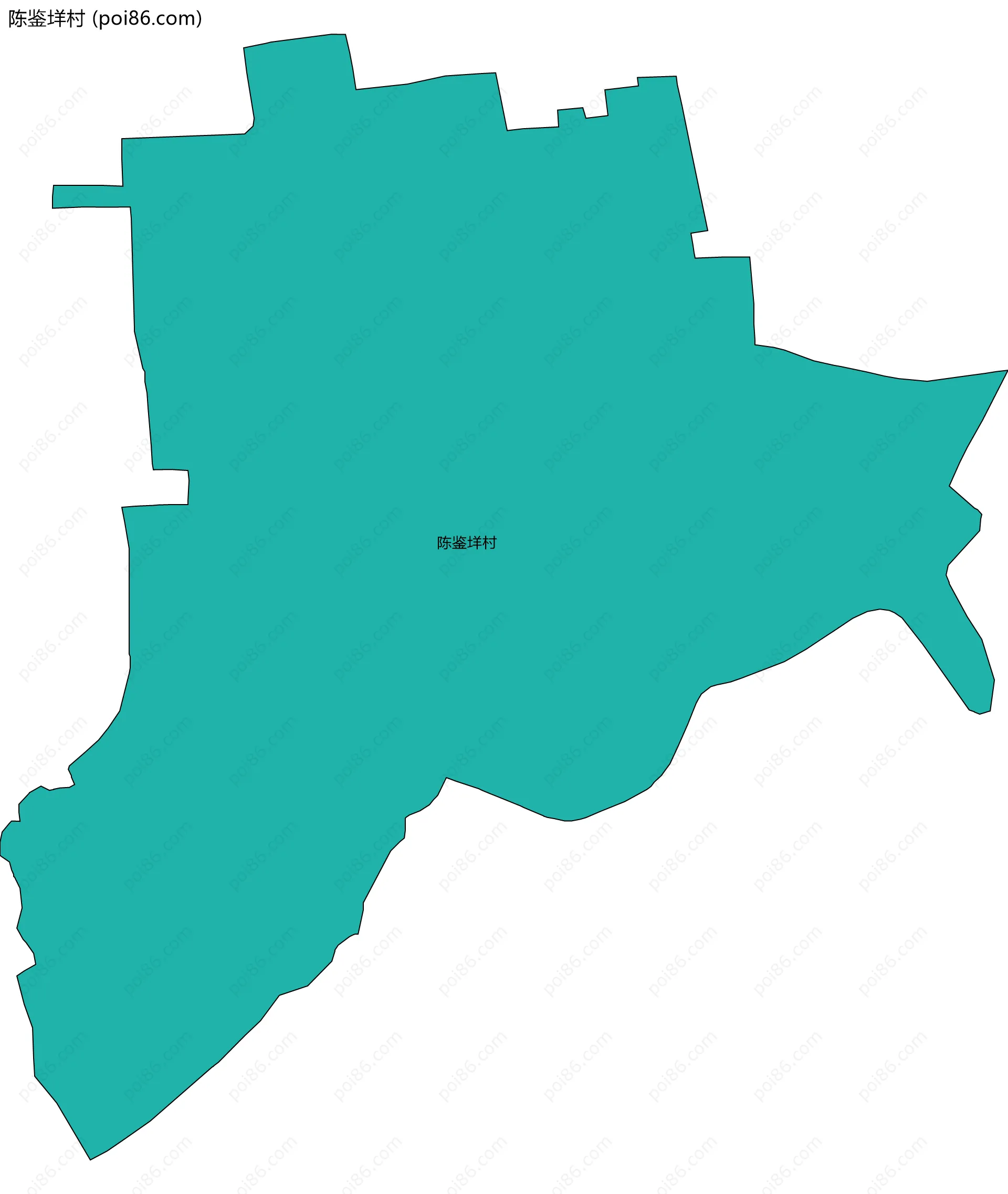 陈鉴垟村边界地图