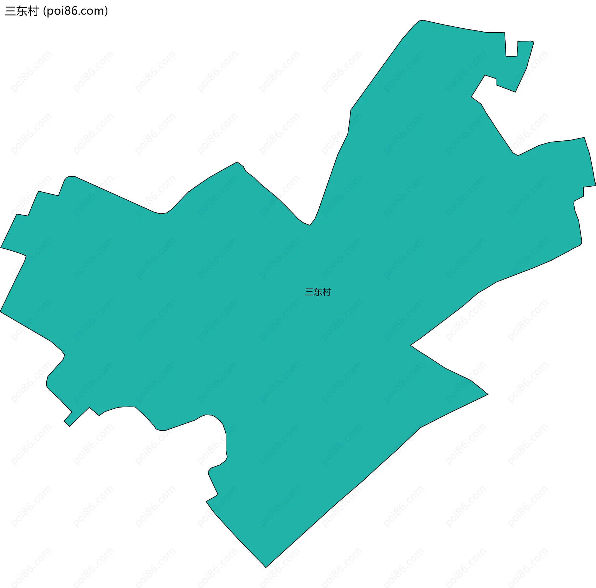 三东村边界地图