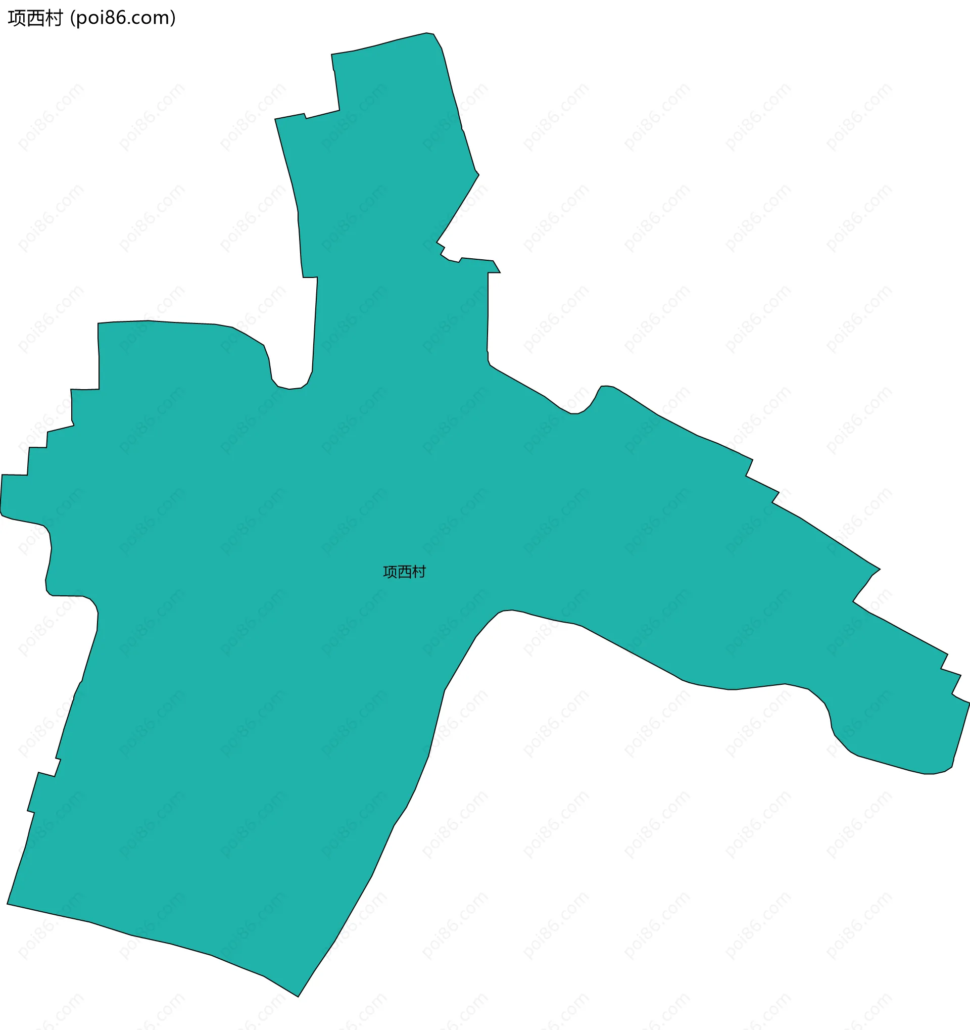 项西村边界地图