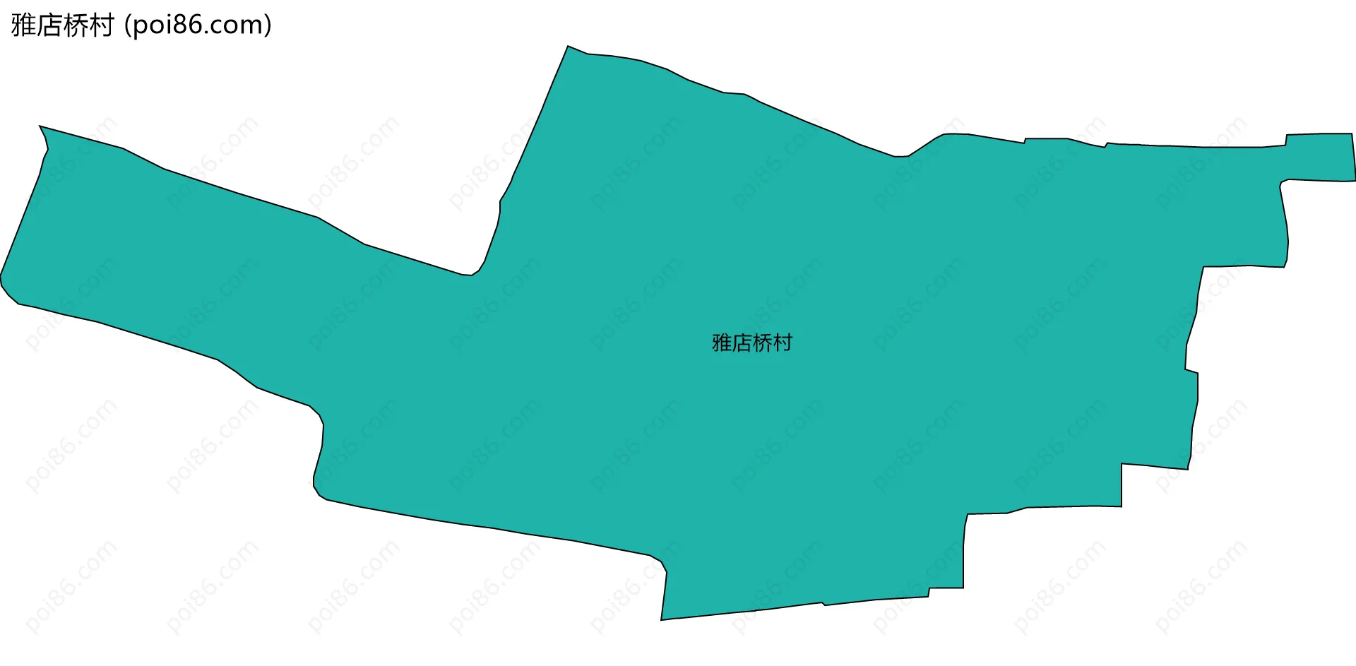 雅店桥村边界地图