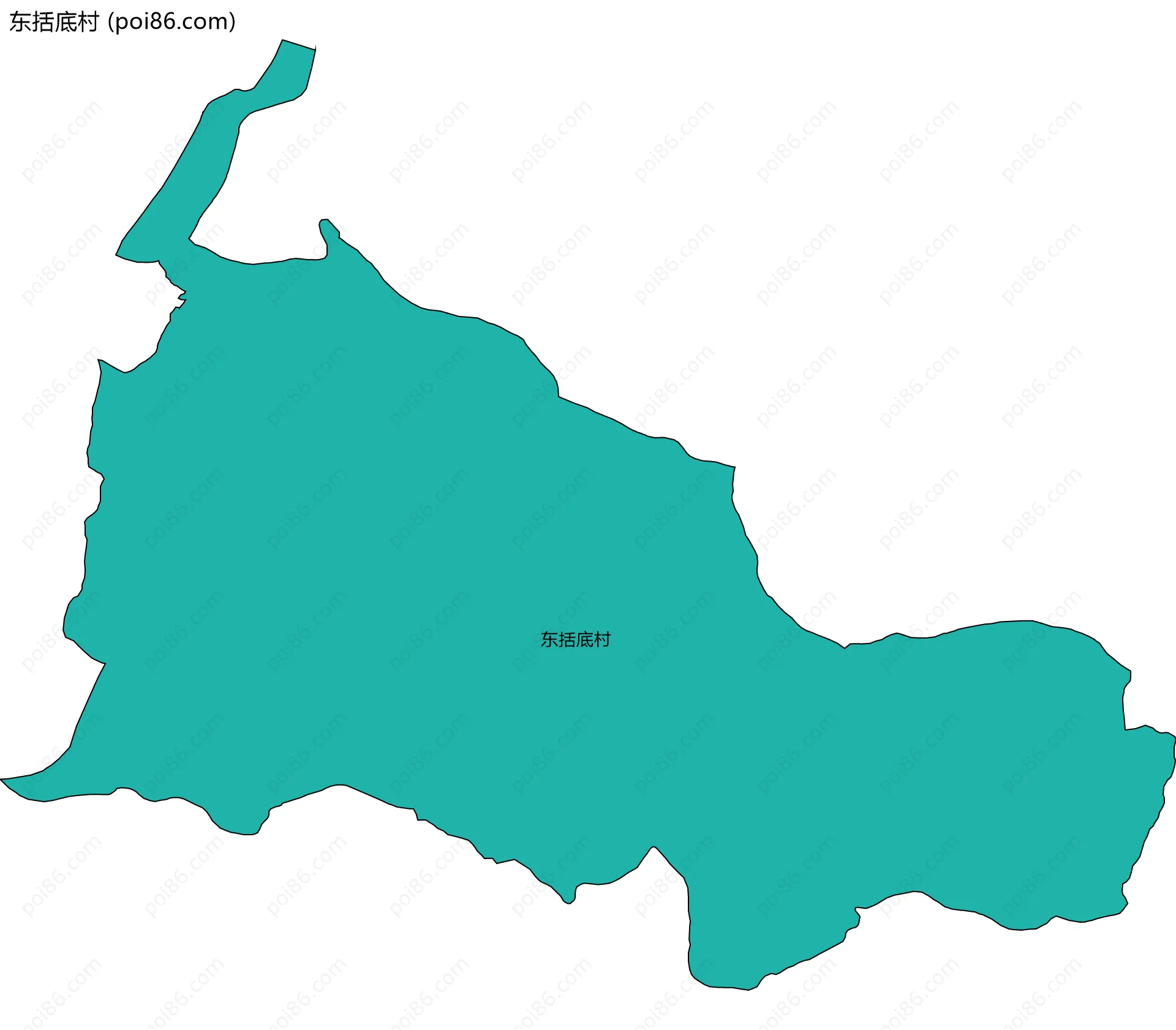 东括底村边界地图