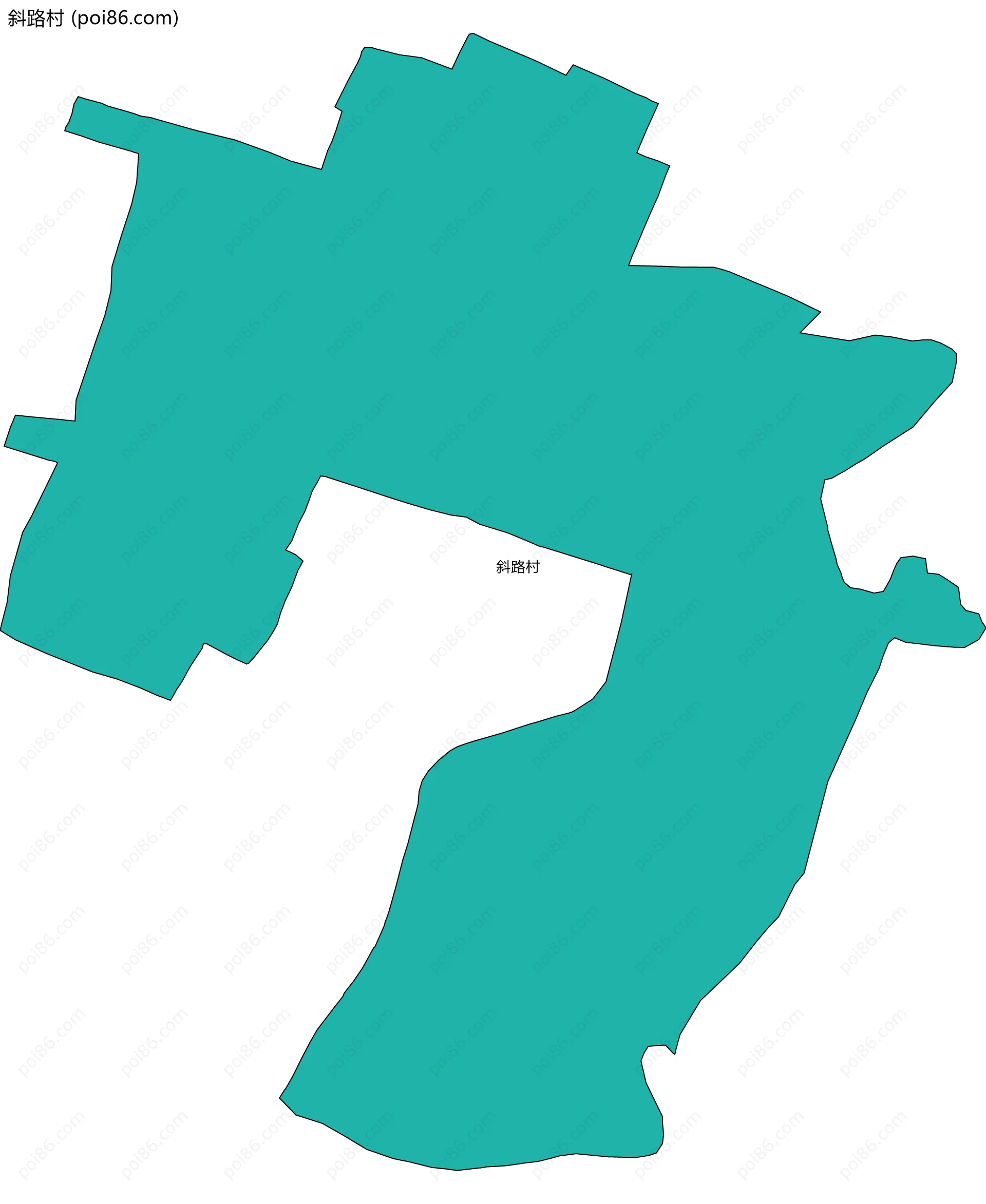 斜路村边界地图