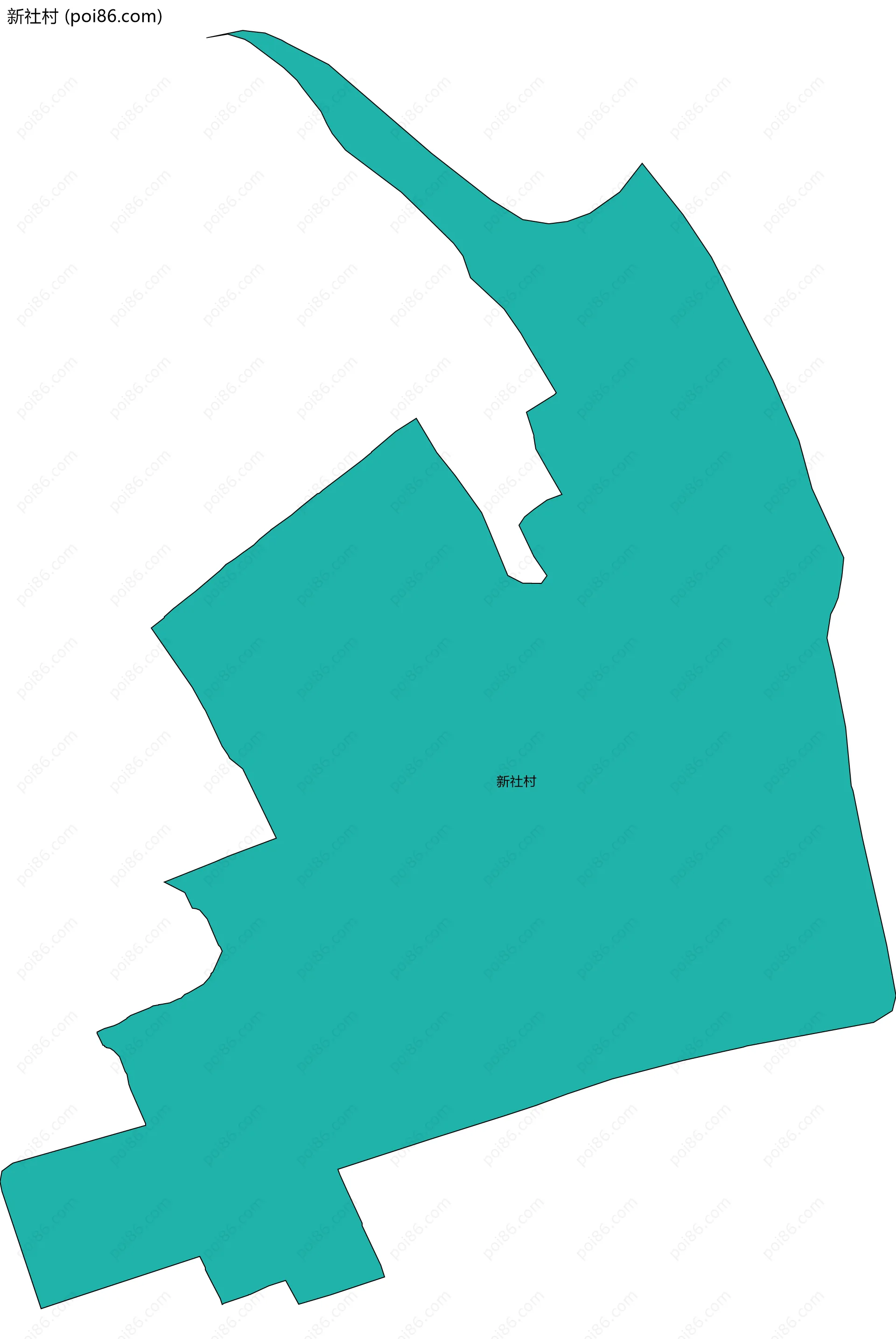 新社村边界地图