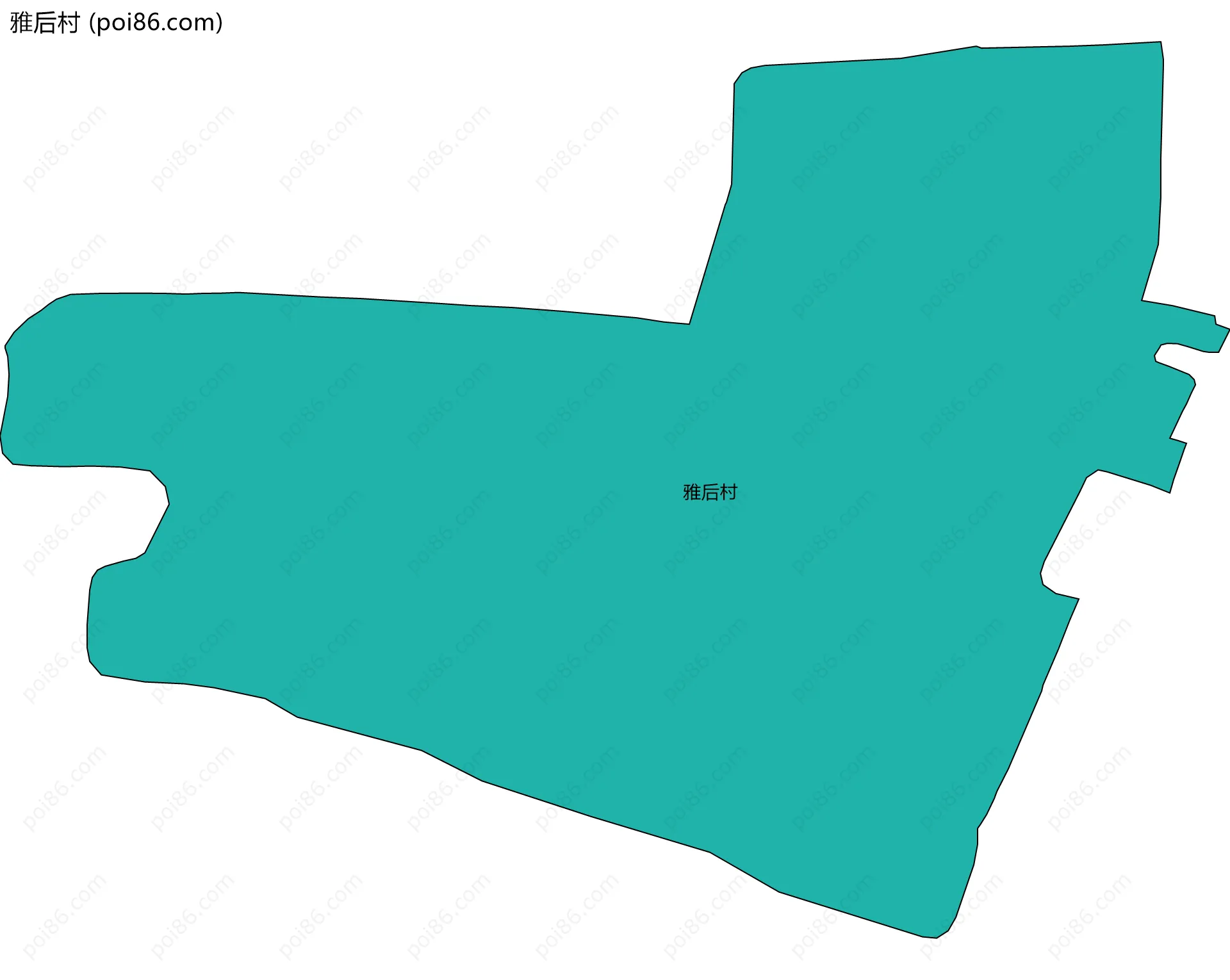 雅后村边界地图