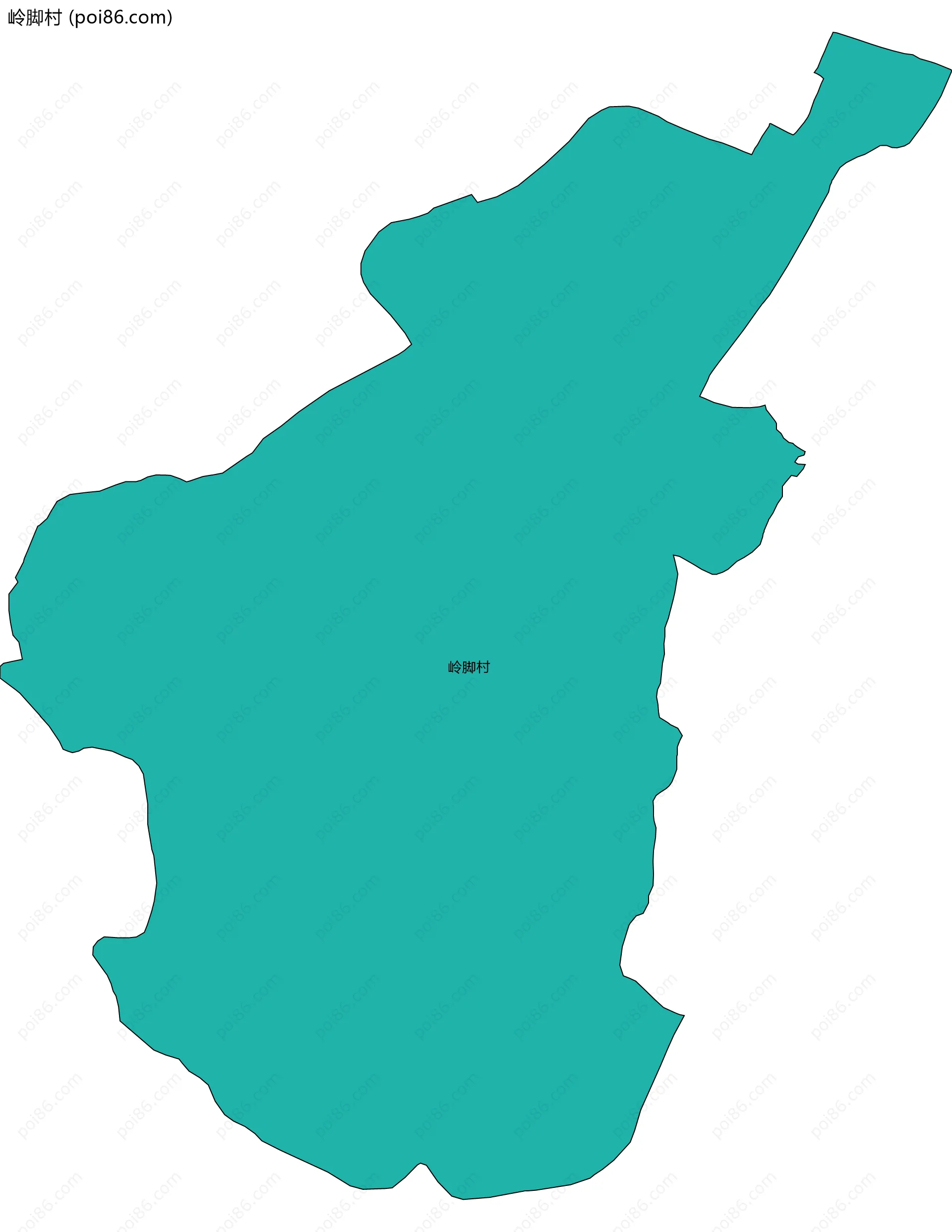 岭脚村边界地图