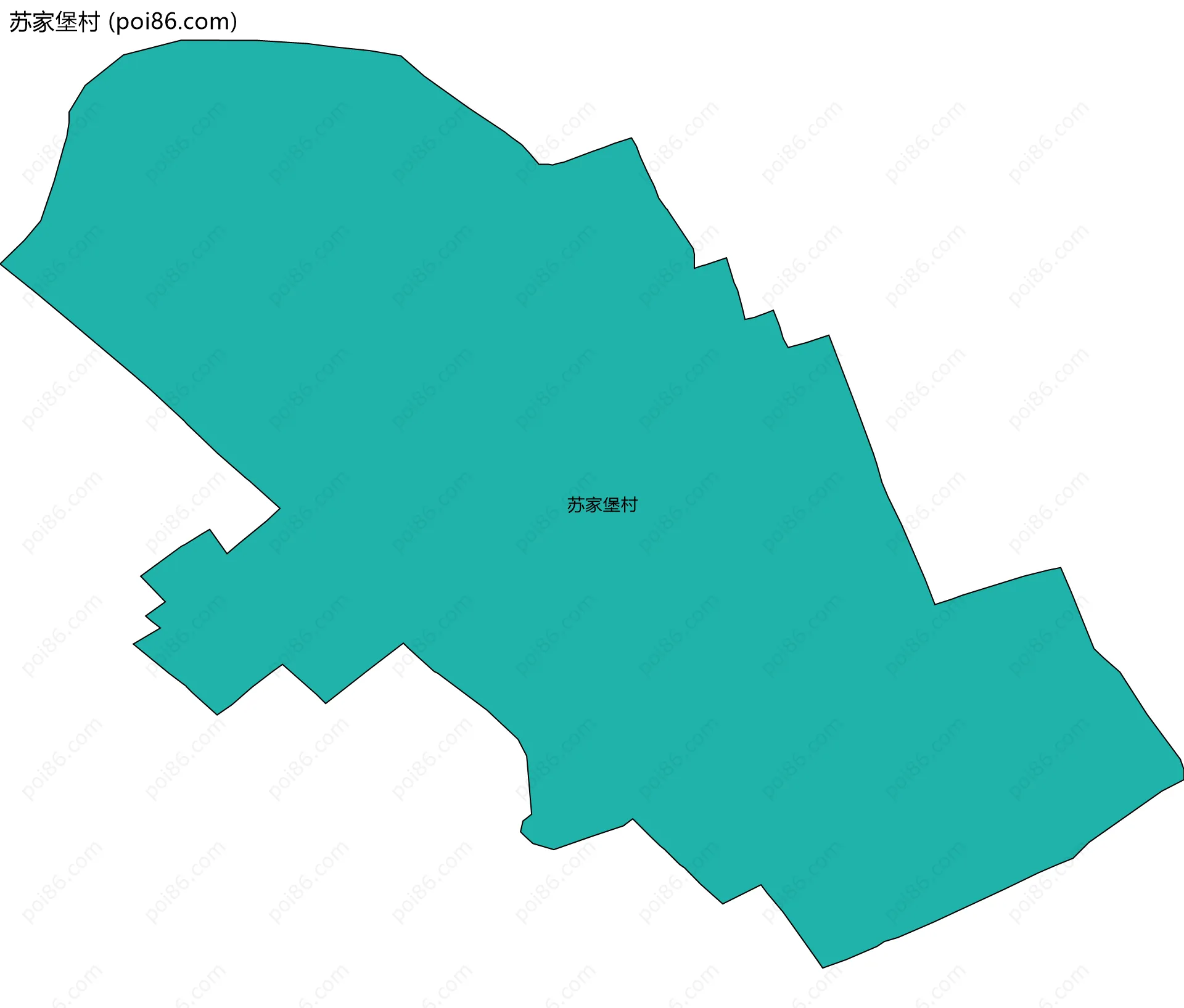 苏家堡村边界地图