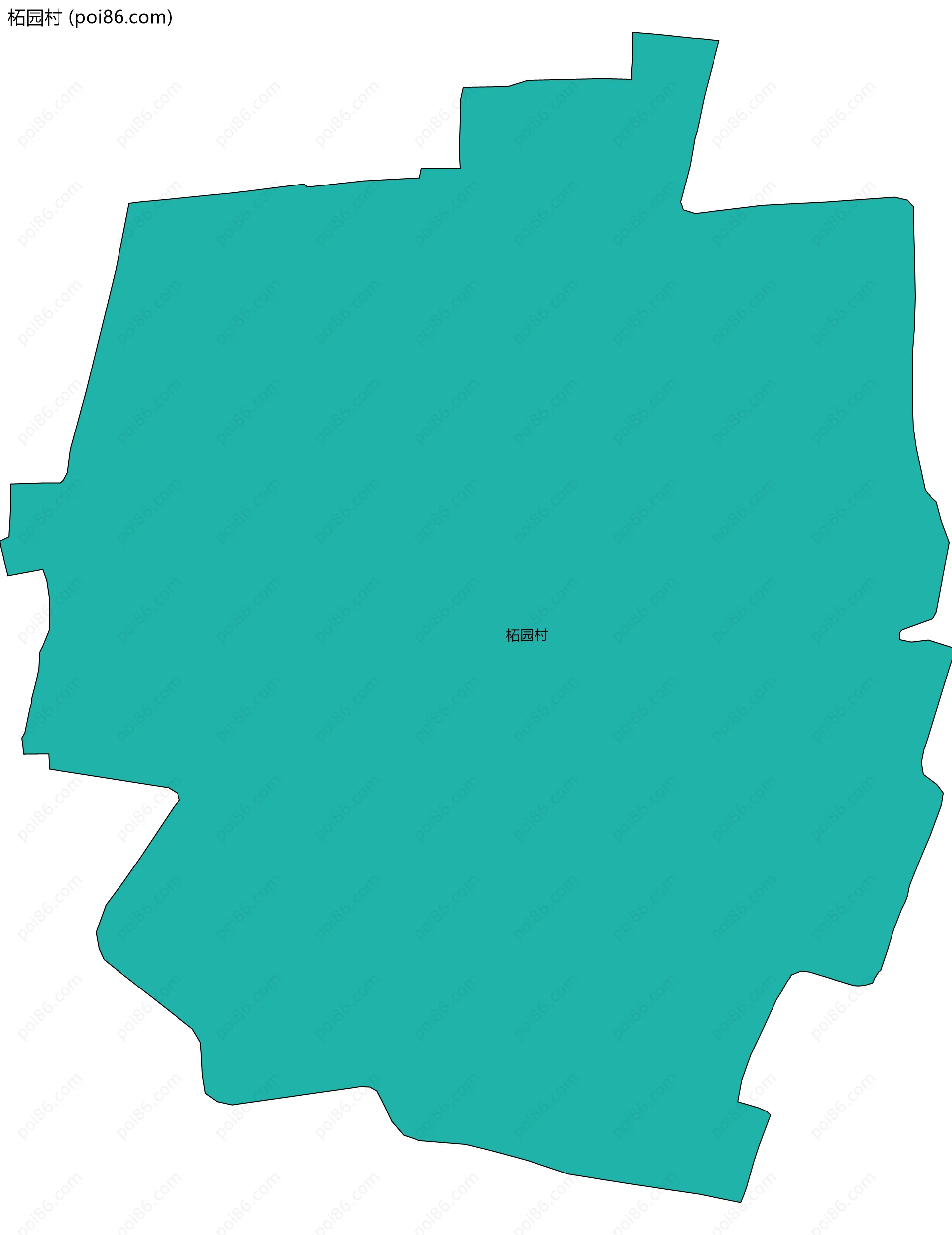 柘园村边界地图