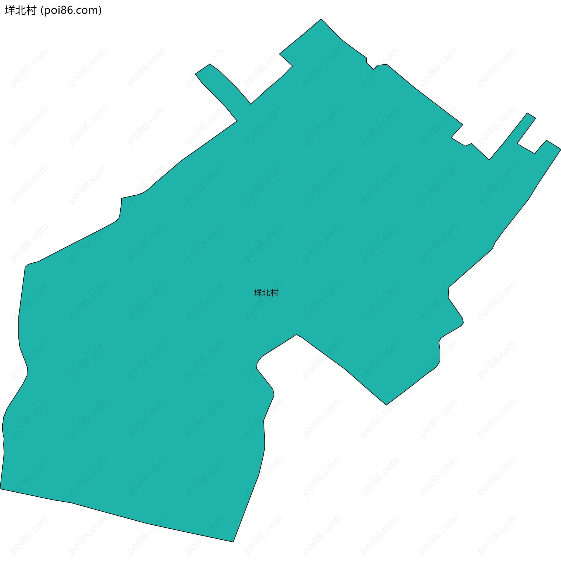 垟北村边界地图