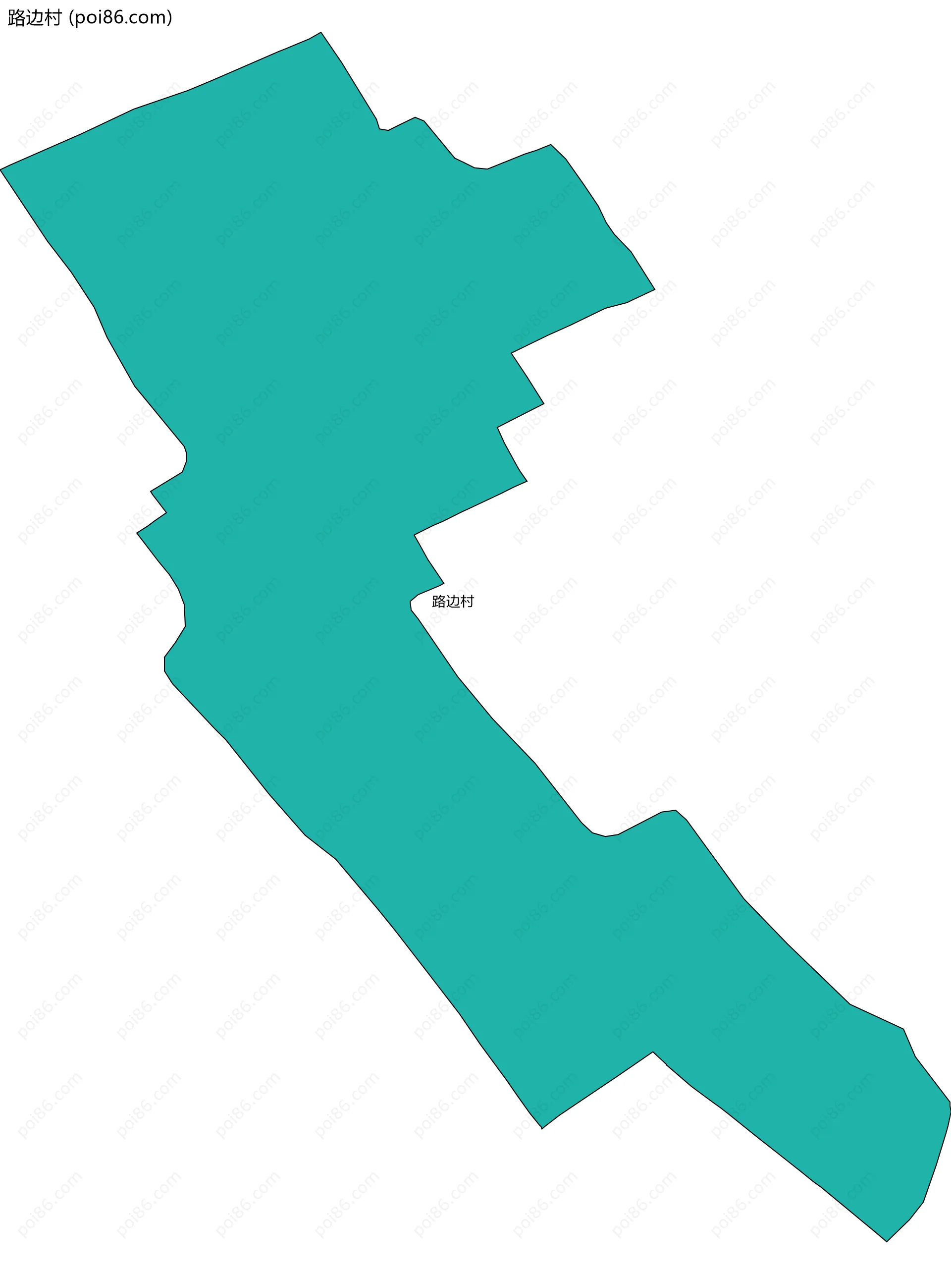 路边村边界地图