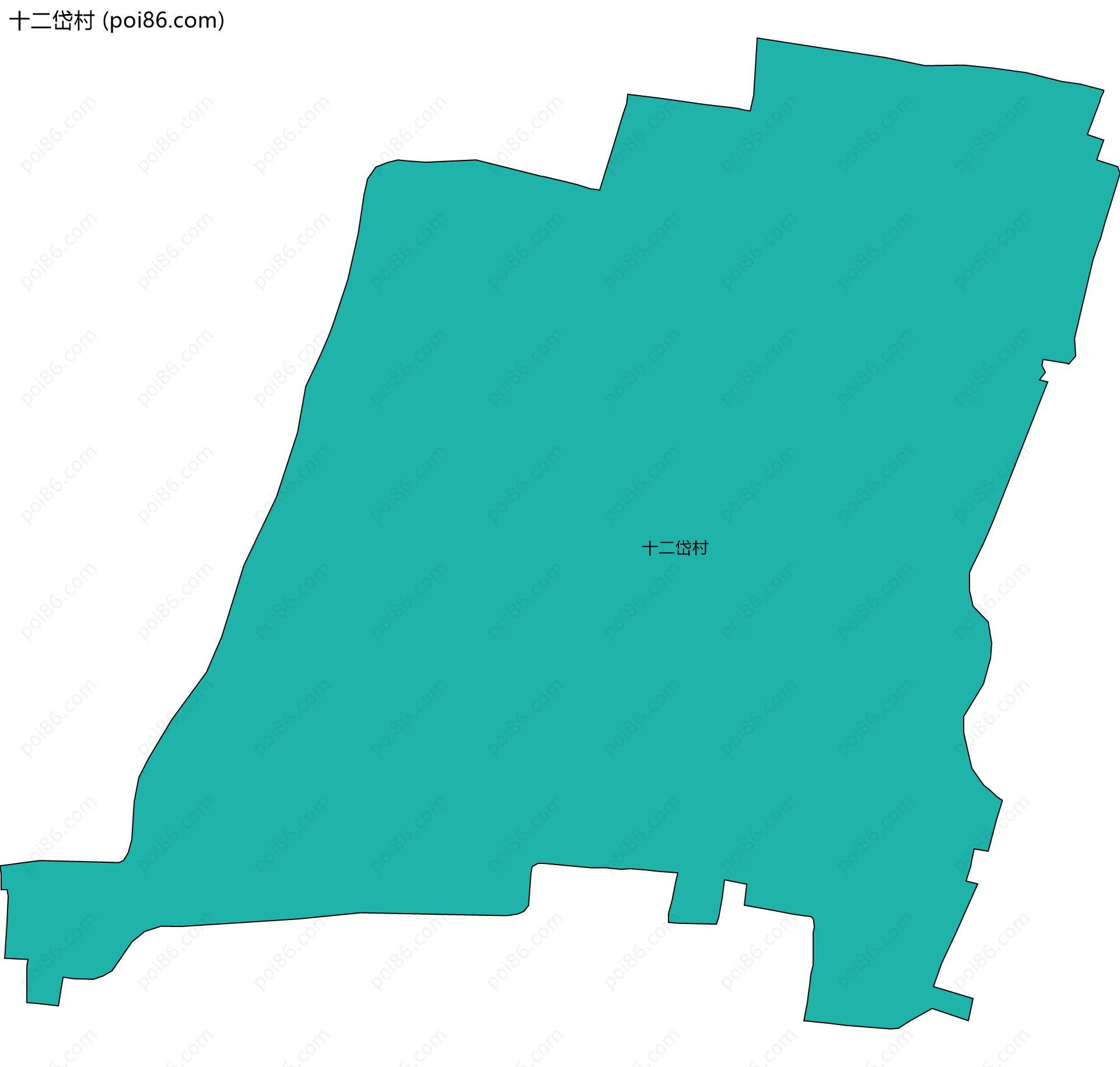 十二岱村边界地图