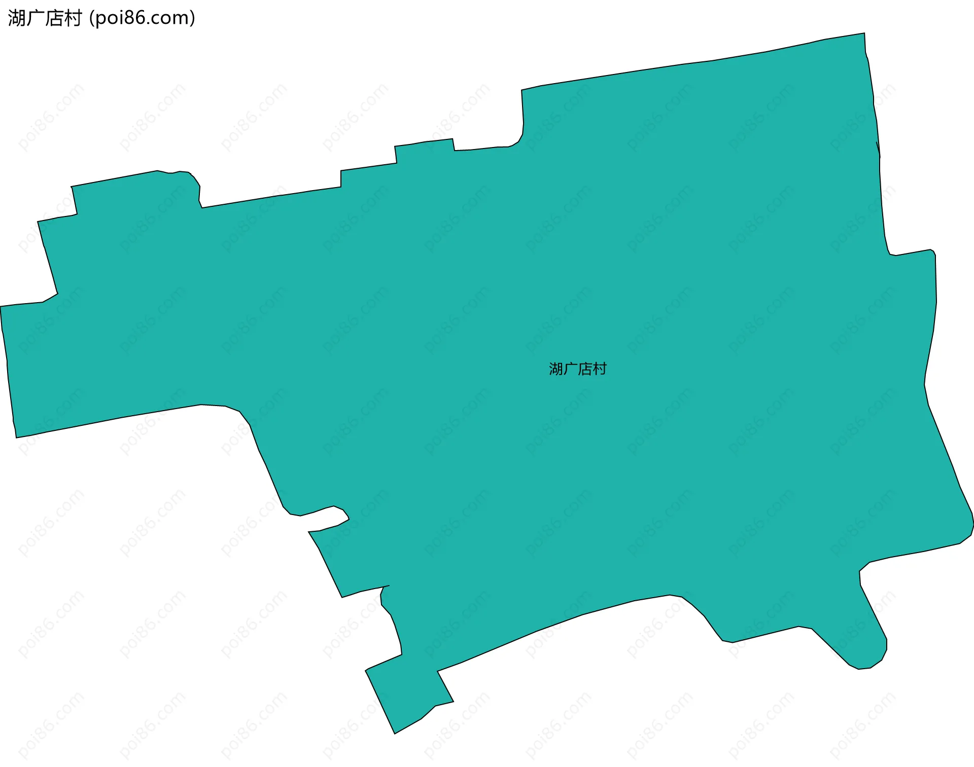 湖广店村边界地图