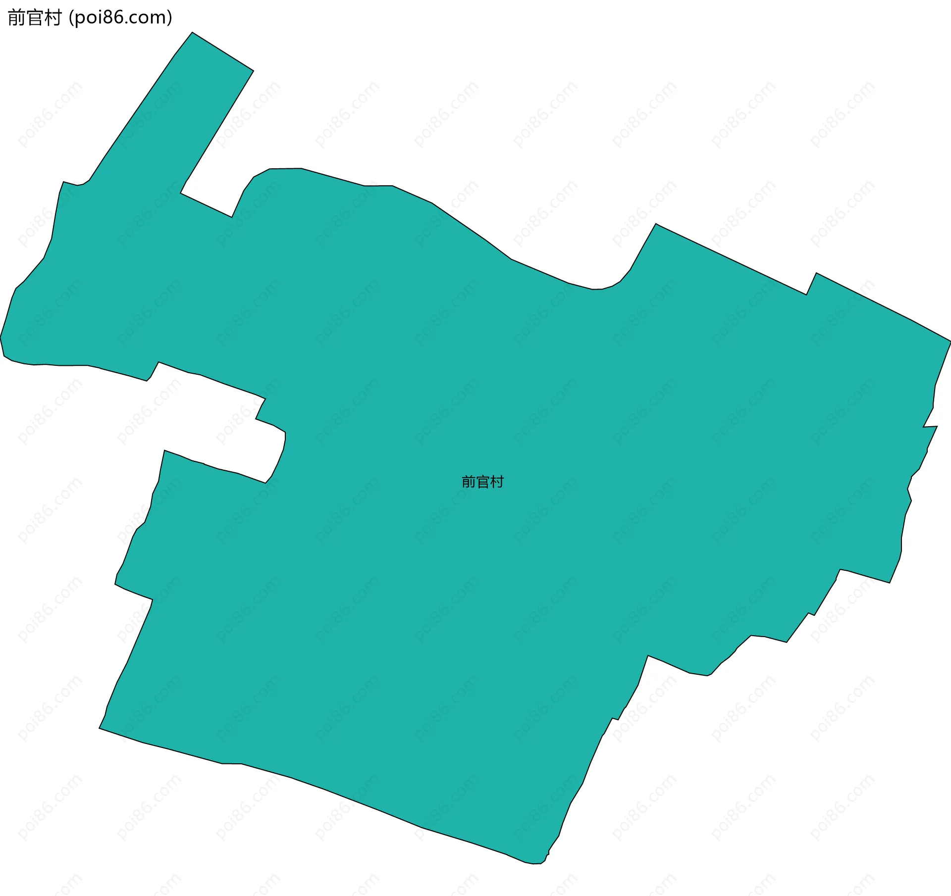 前官村边界地图