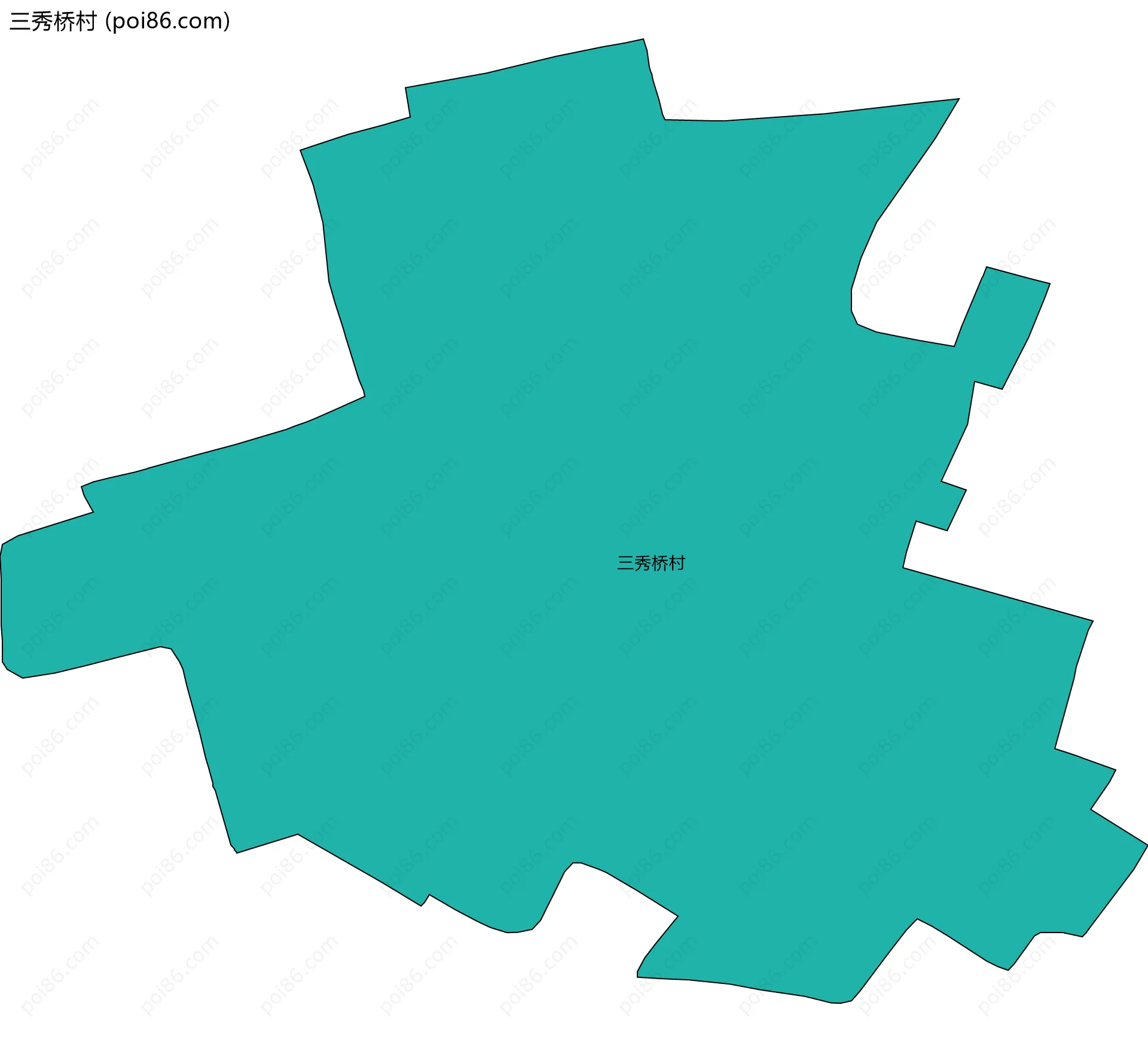 三秀桥村边界地图
