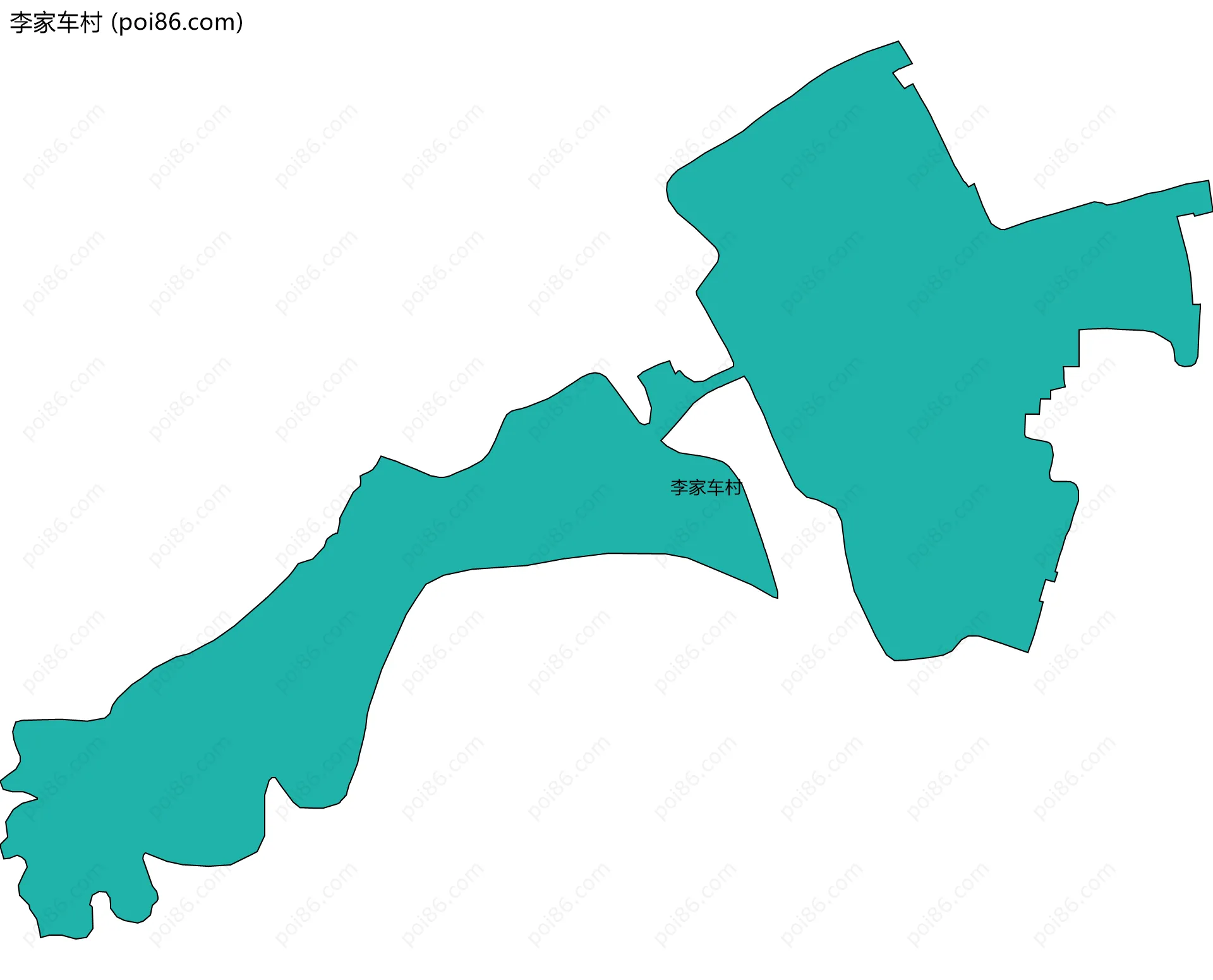 李家车村边界地图