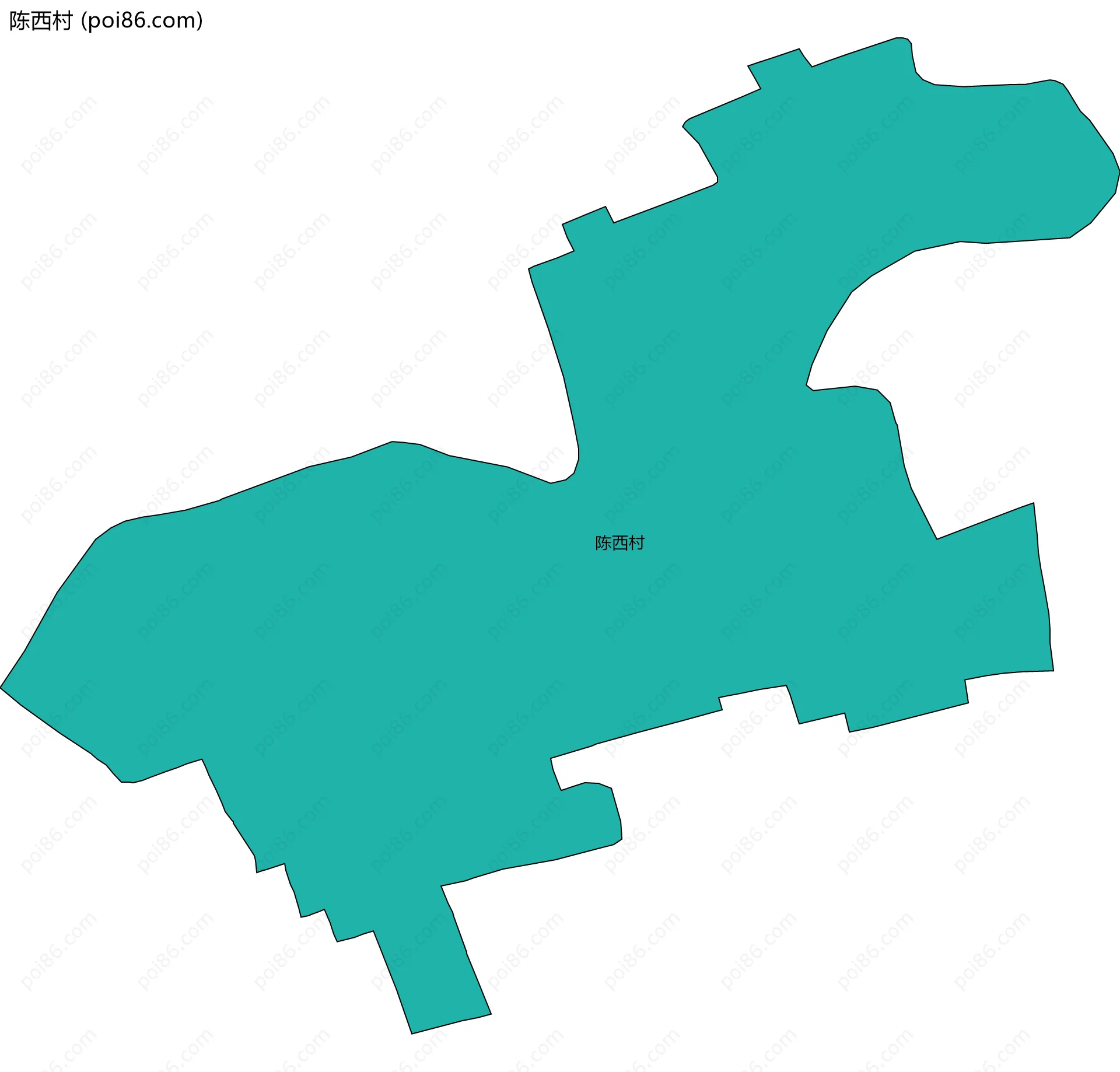 陈西村边界地图