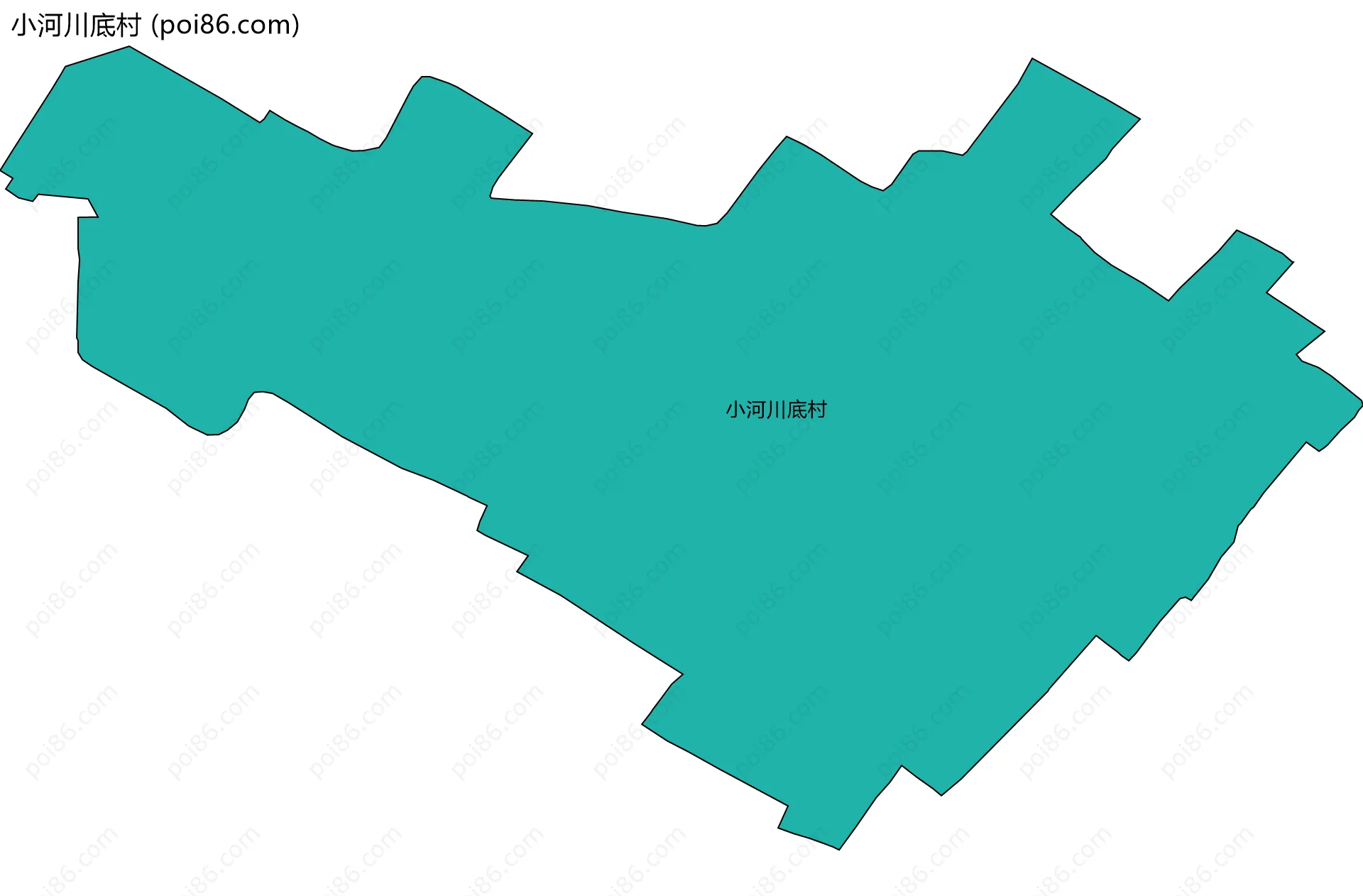 小河川底村边界地图