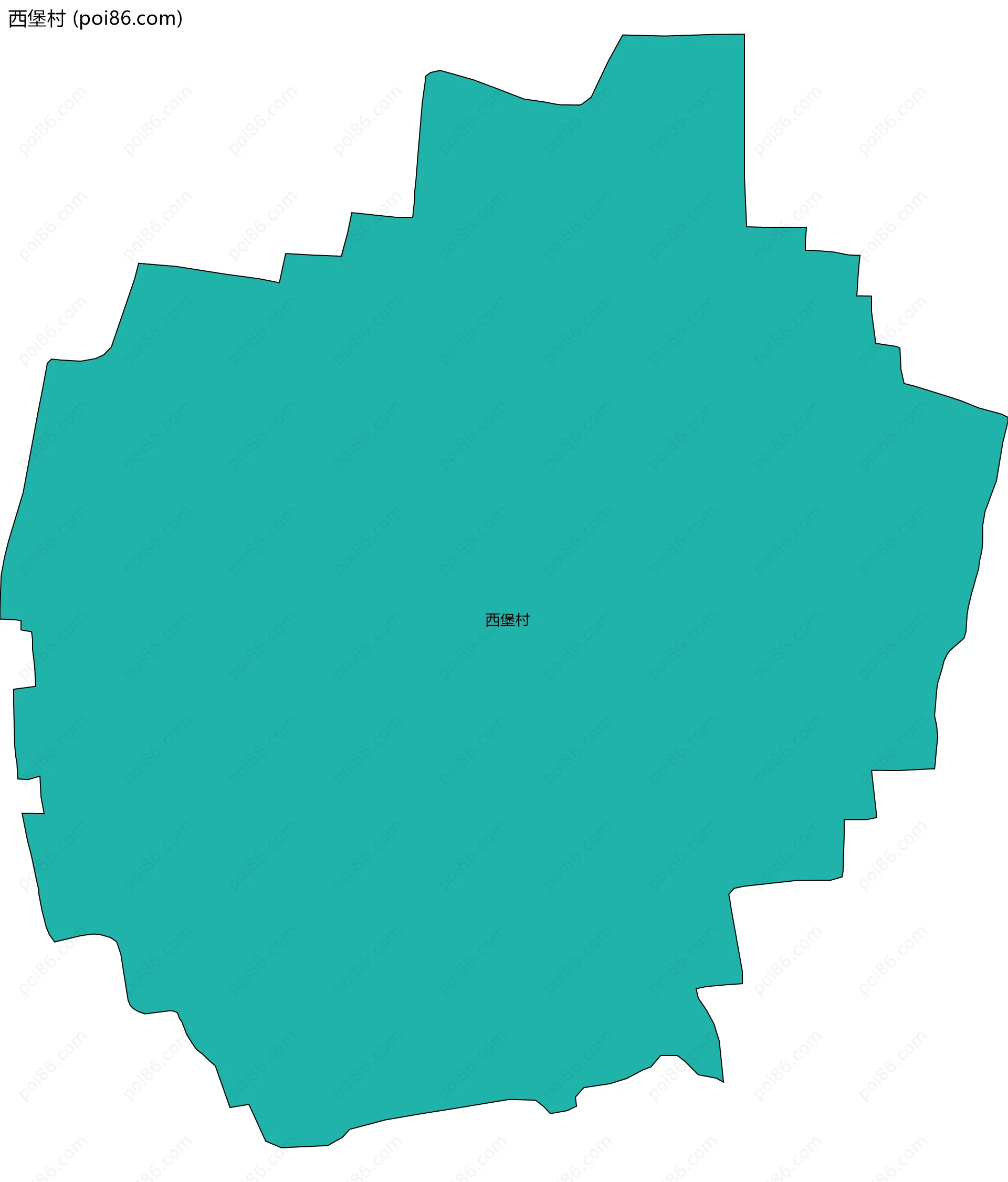 西堡村边界地图