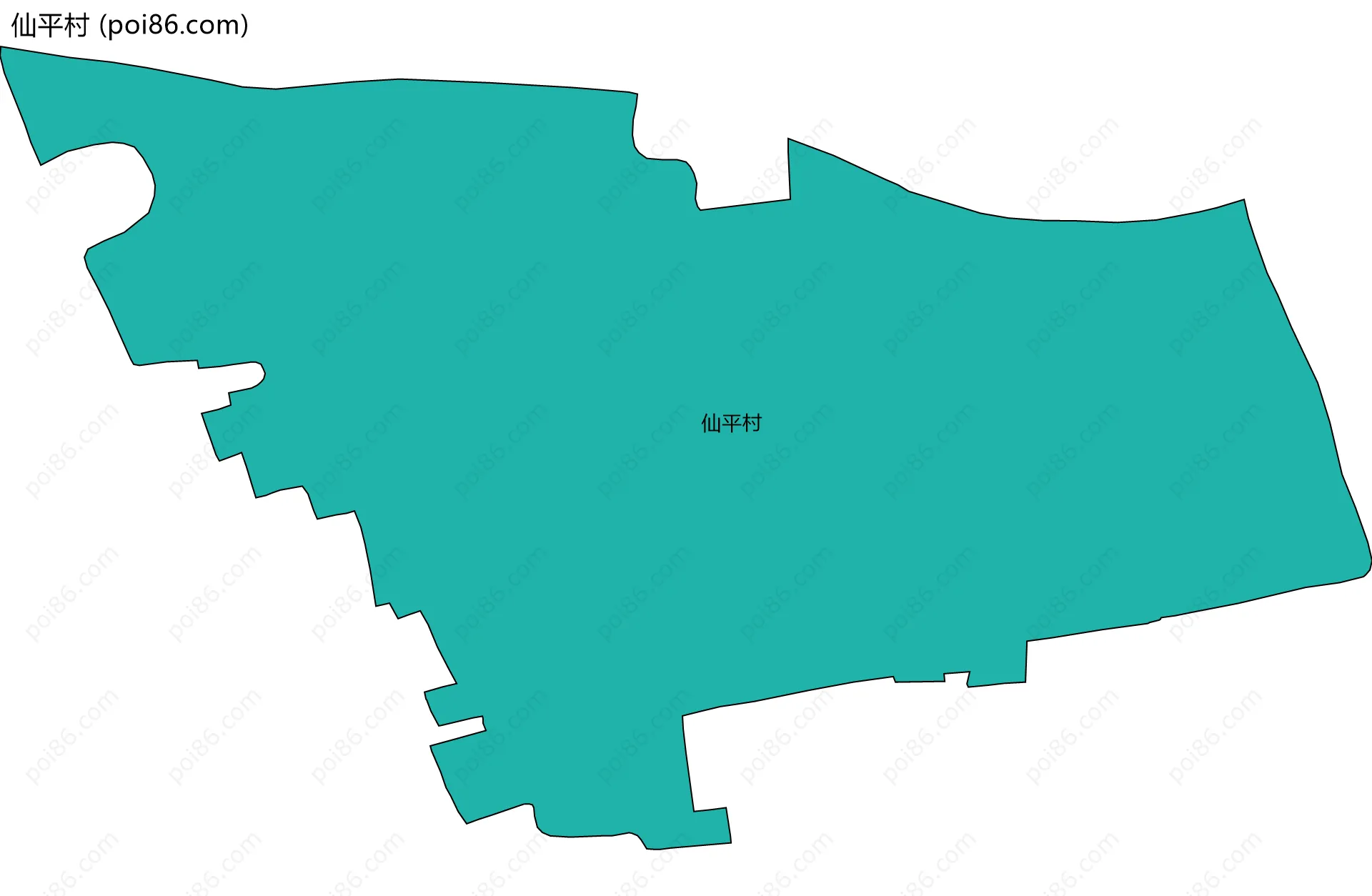 仙平村边界地图