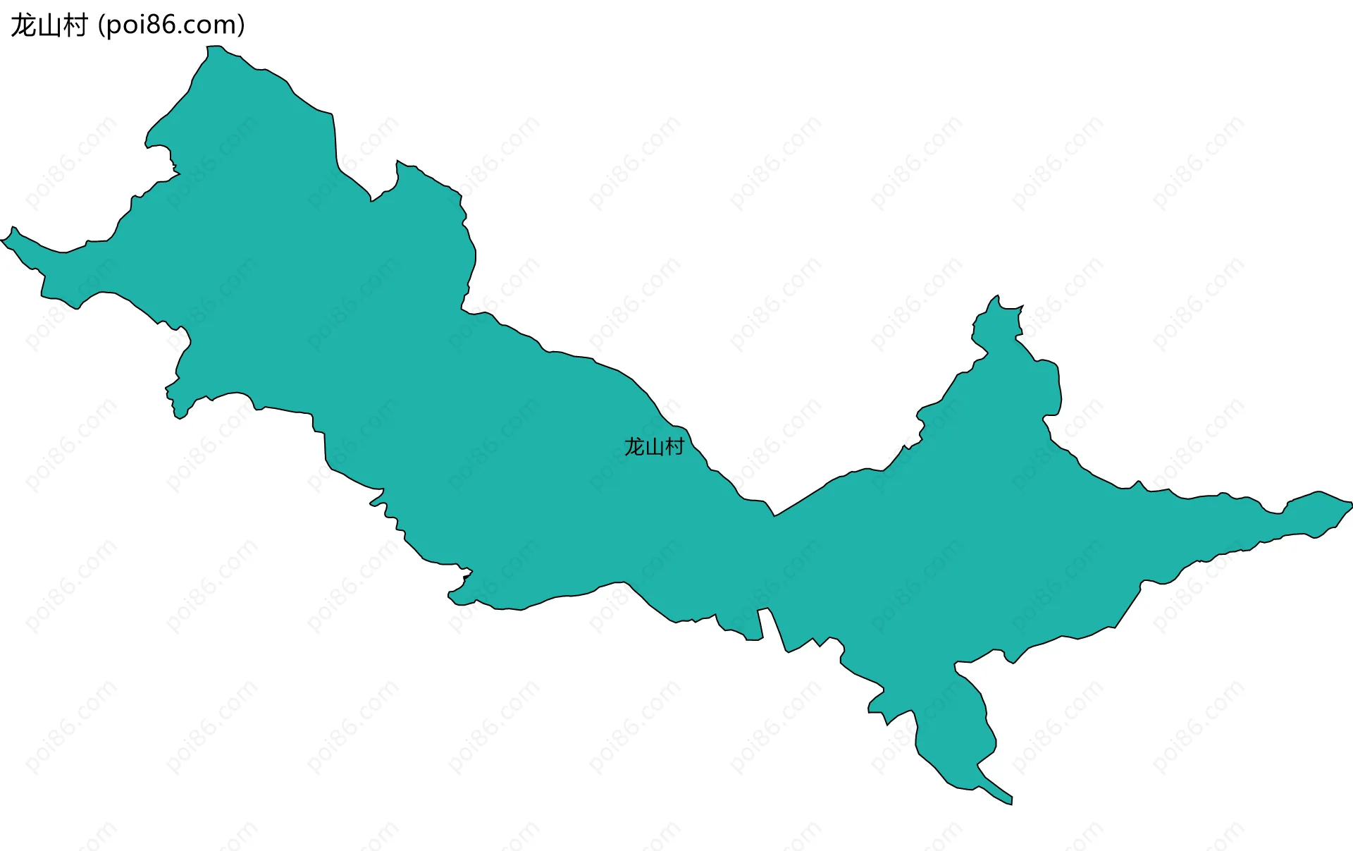 龙山村边界地图